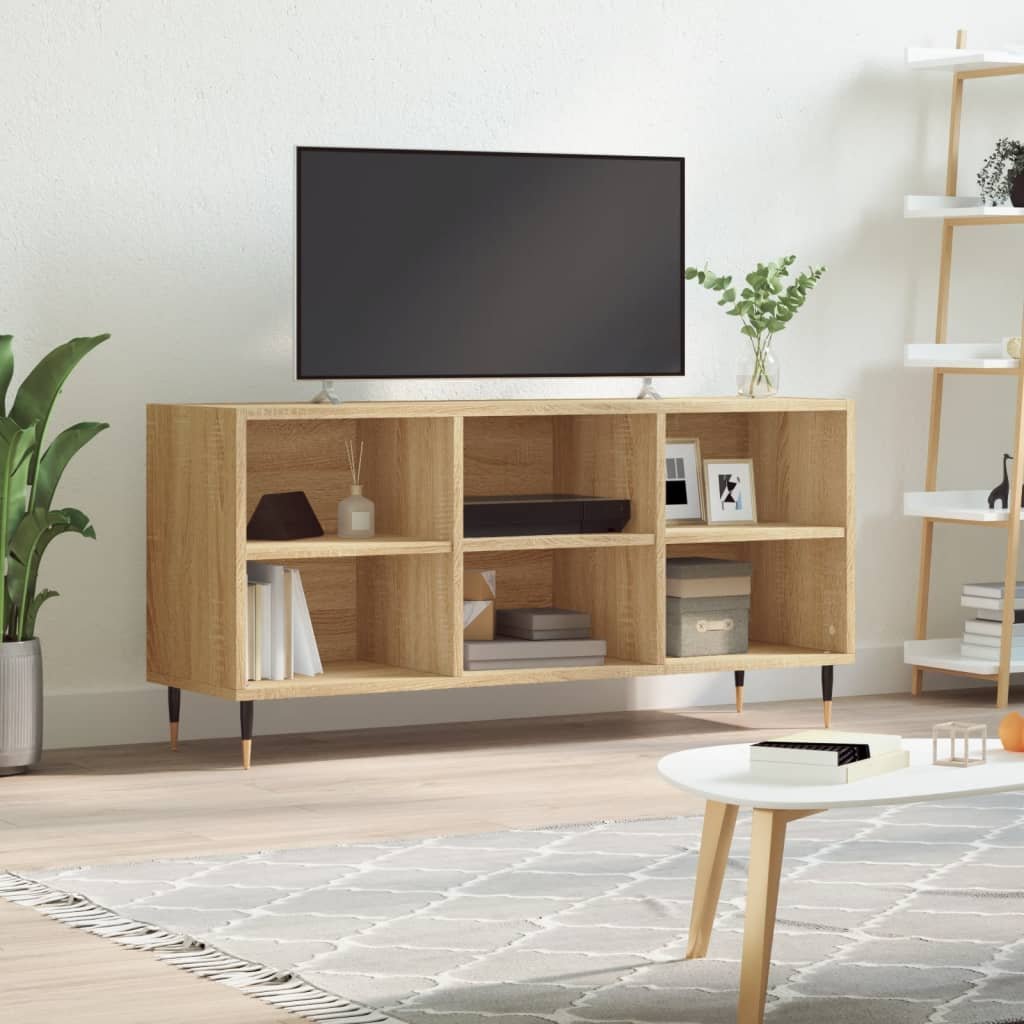 Walplus Engineered Wood TV Cabinet - Light Oak - 103.5 x 30 x 50 cm