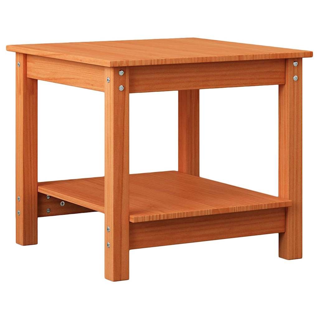 Walplus Solid Pine Wood Coffee Table - Brown - 50 x 50 x 45 cm