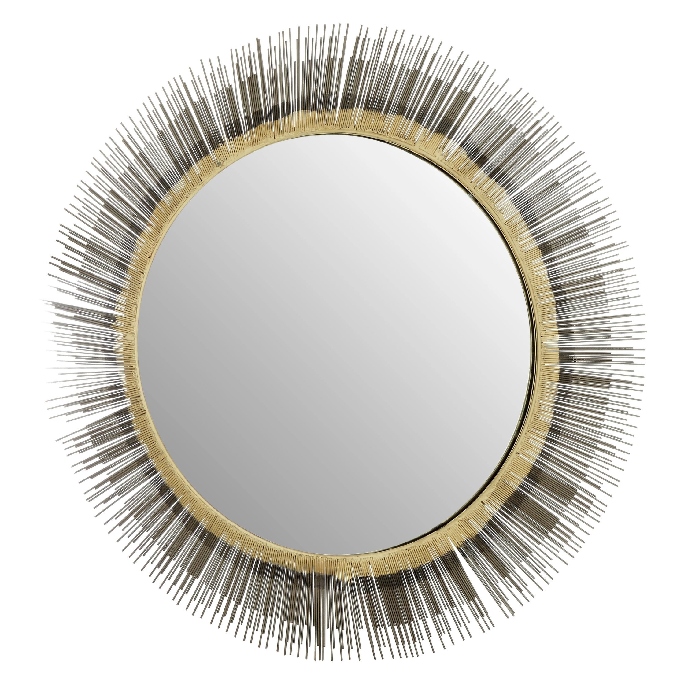 Orsina Templar Brass Finish Wall Mirror – Brown