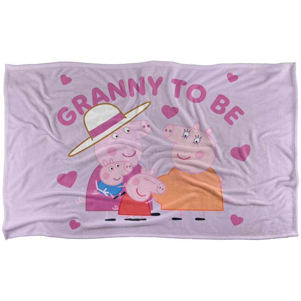 Peppa Pig Granny To Be Granny Pig White Blanket - 152cm x 127cm