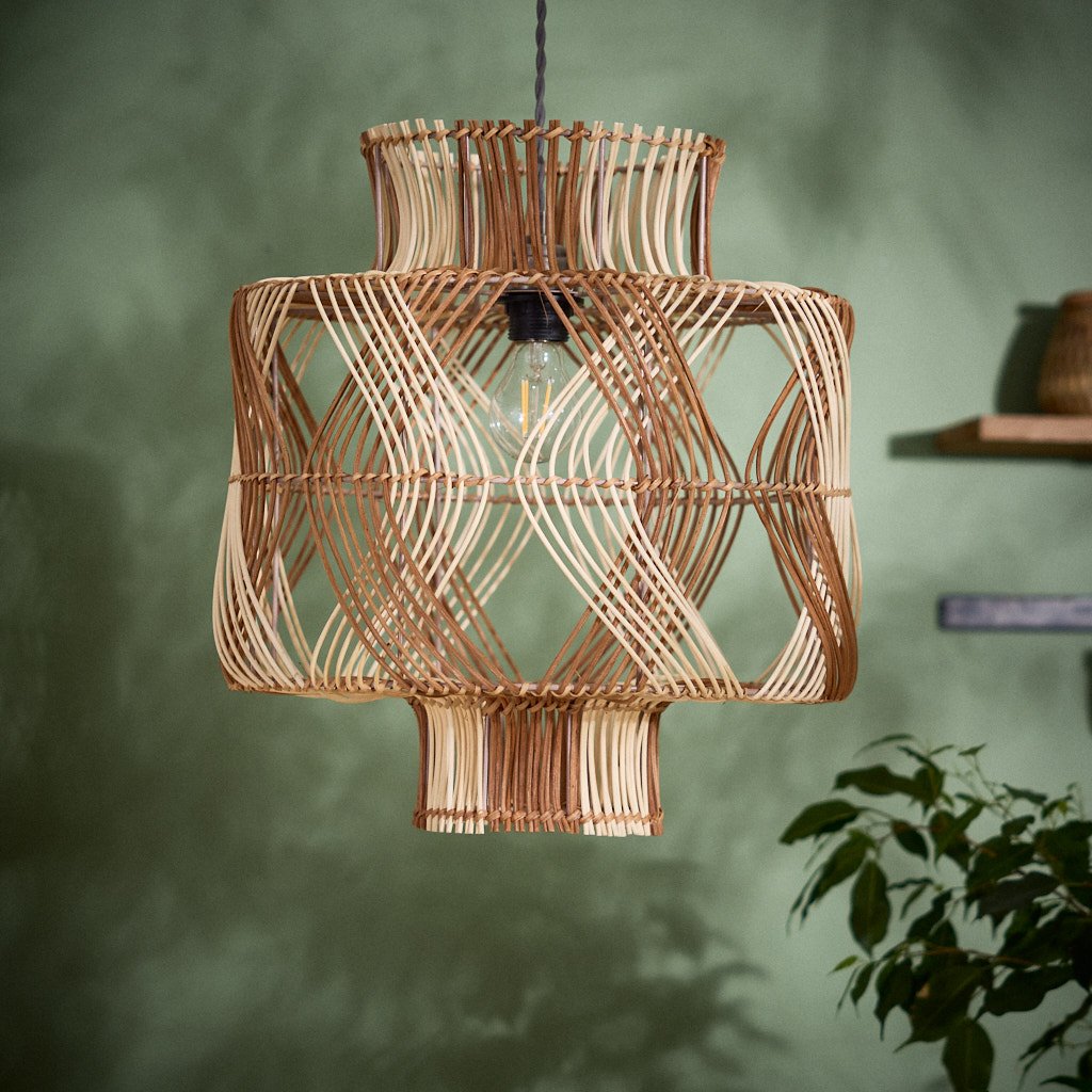 Dibor Rattan Woven Ceiling Shade - Natural 40cm