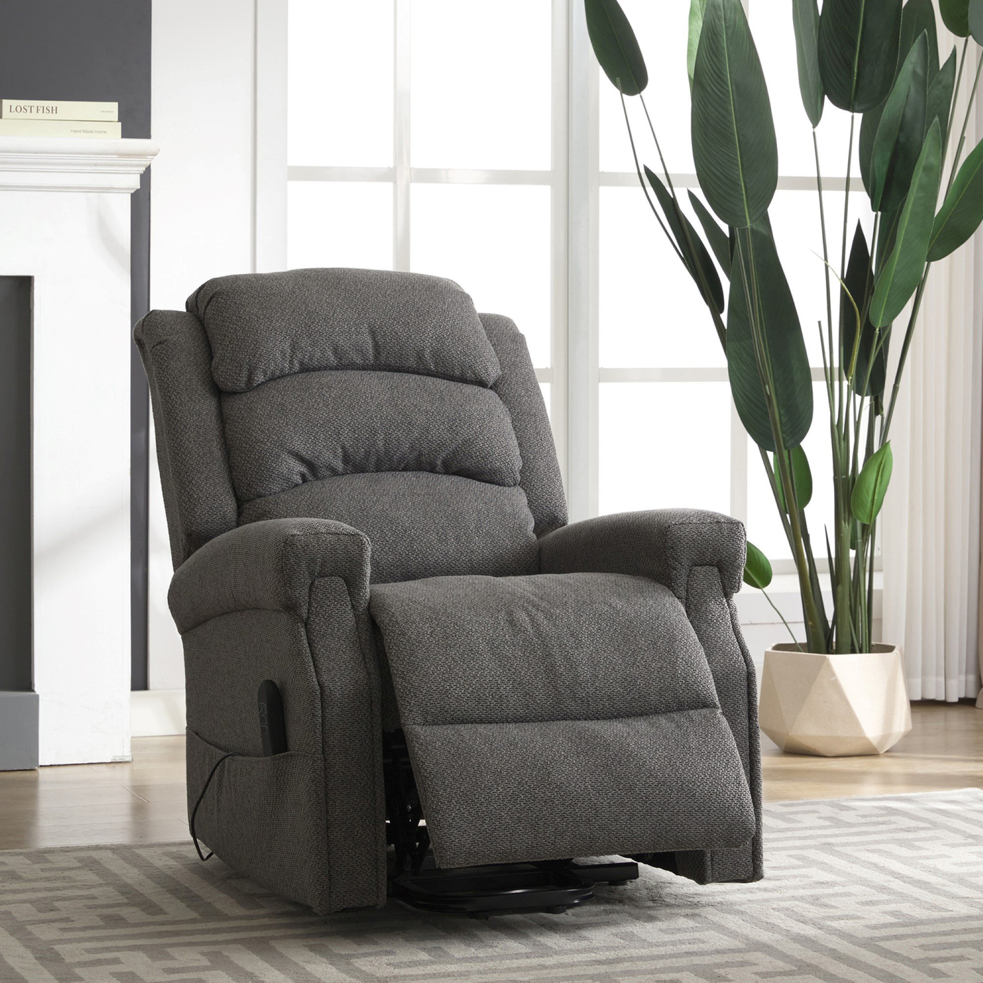 Artemis Home Eltham Dual Electric Massage Heat Mobility Recliner - Dark Grey