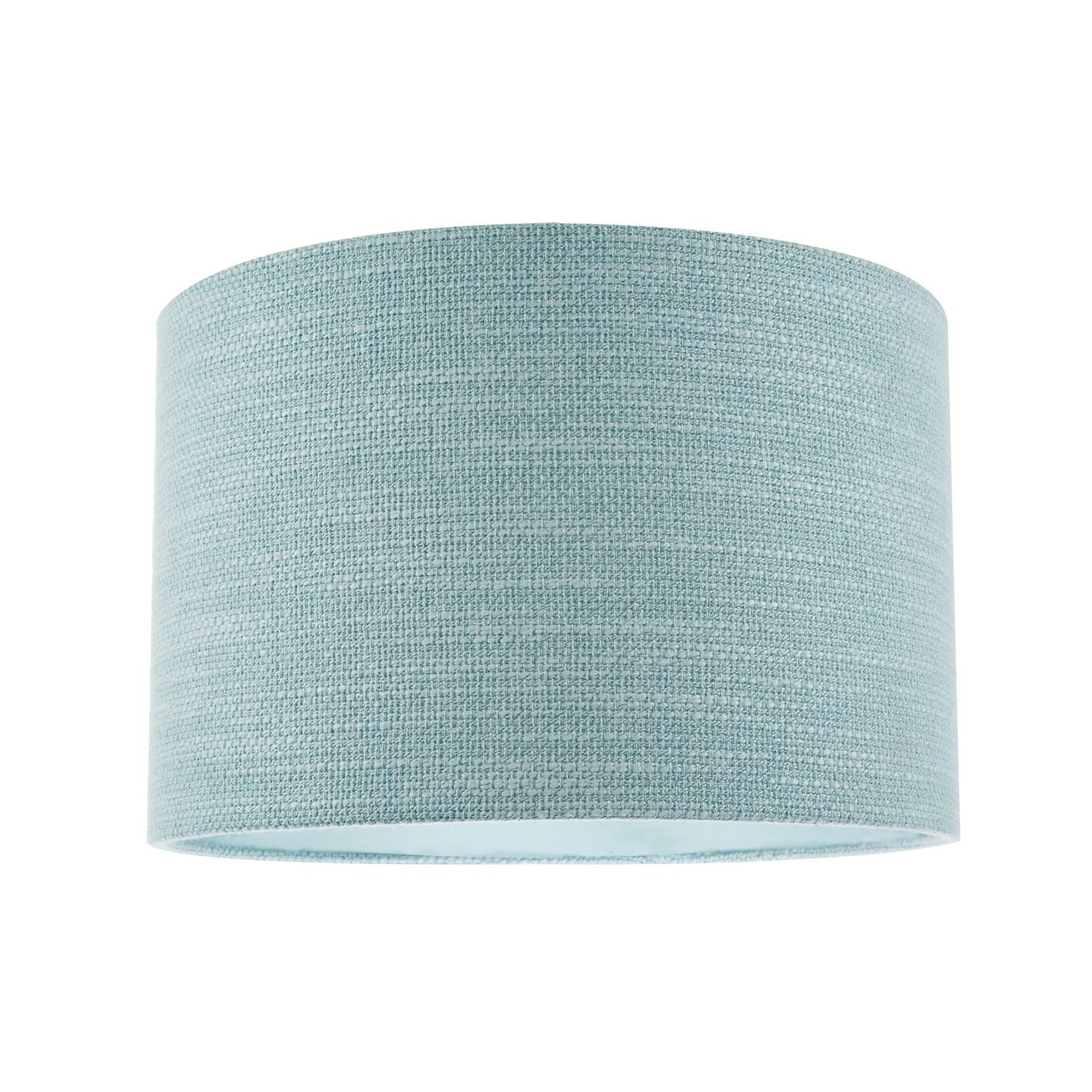 Happy Homewares Bobbled and Textured Linen in Light Duck Egg Lampshade - 30cm