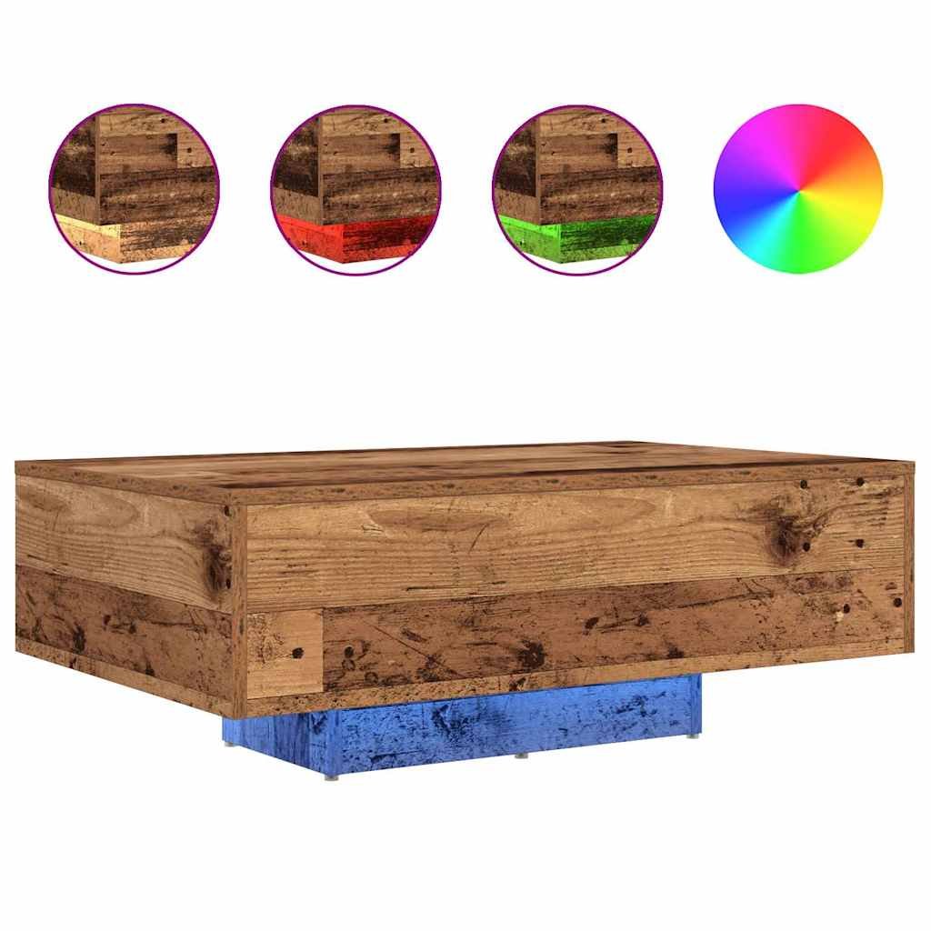 Walplus Engineered Wood Coffee Table - Dark Wood - 85 x 55 x 31 cm