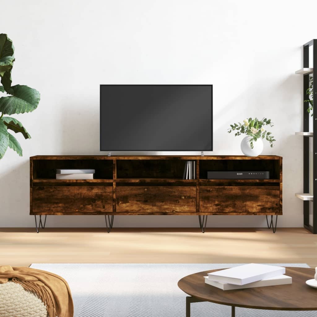 Walplus Engineered Wood TV Unit - Dark Oak - 150 x 30 x 44.5 cm