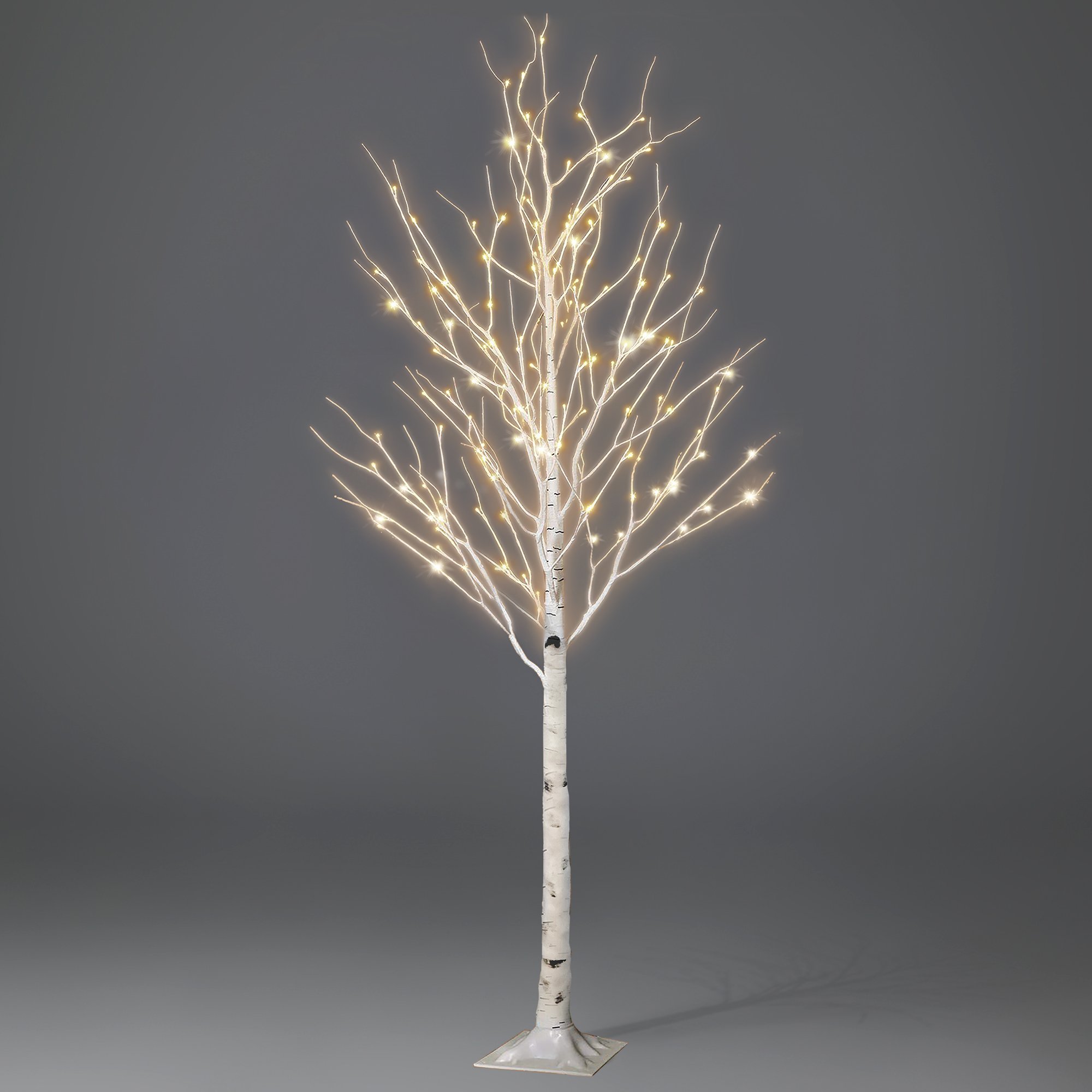NETTA White Birch Twig Tree with 160 Warm White LED Lights - 6FT