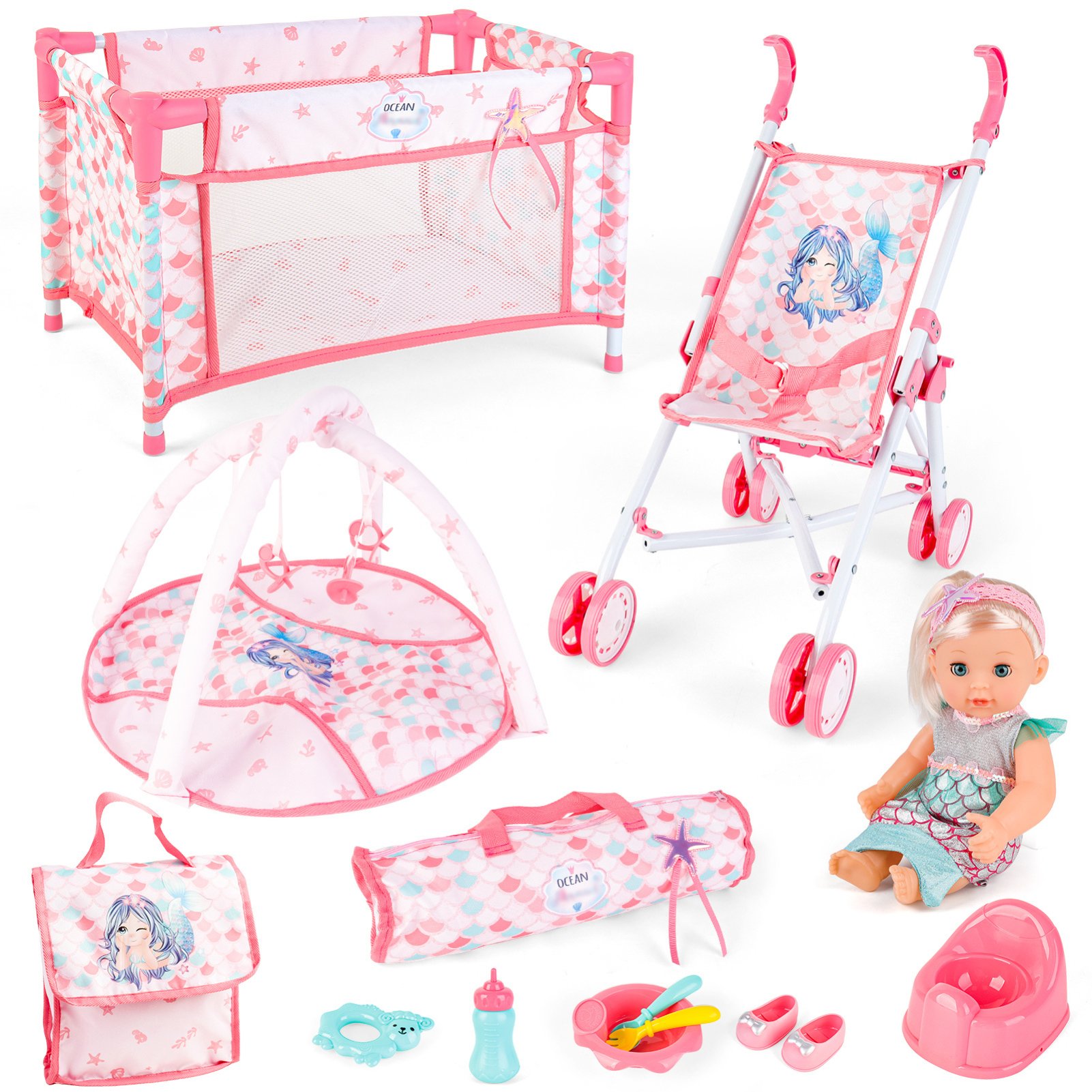 deAO Baby Doll Playset - Pink