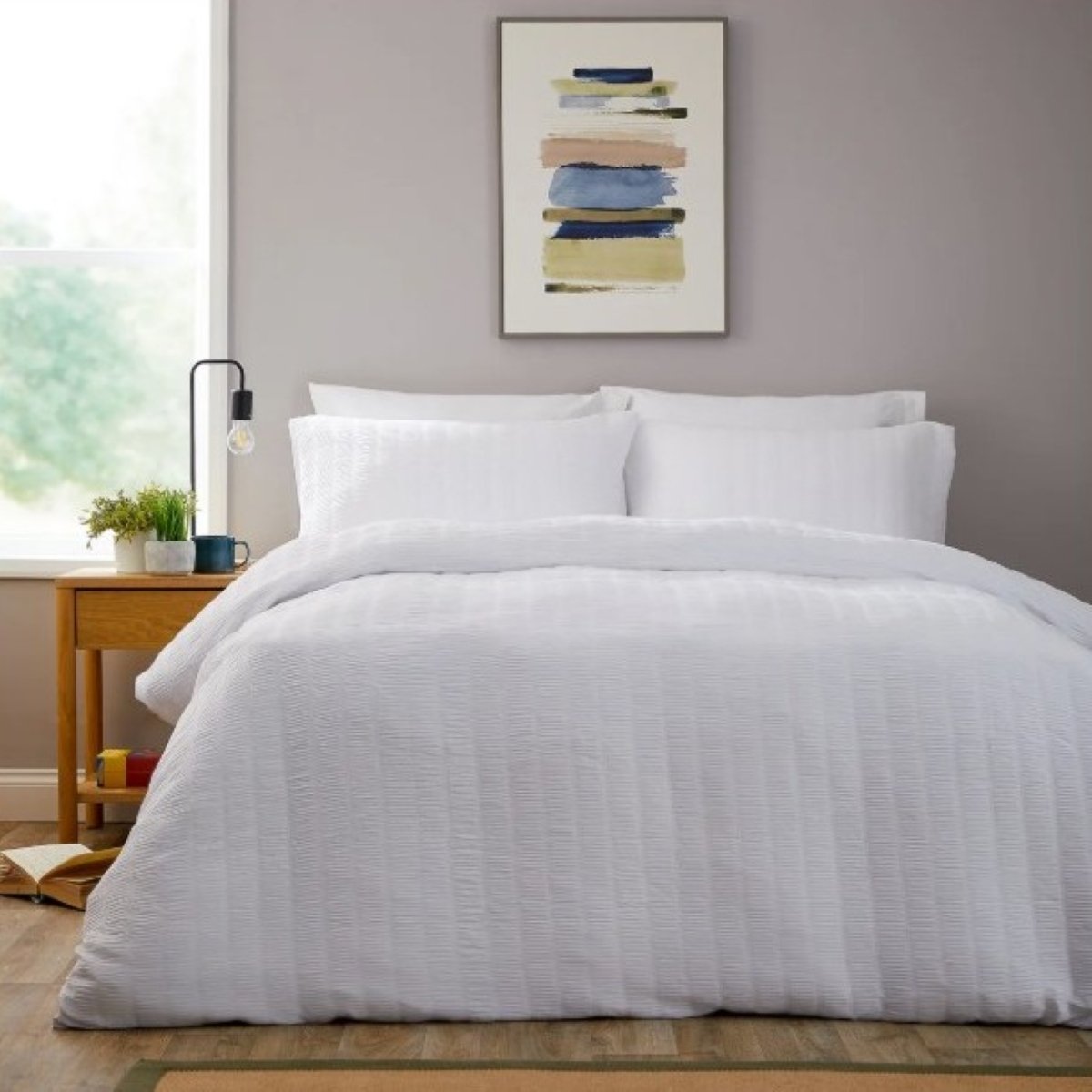 New Edge Blinds Belgravia White Duvet Set - Single