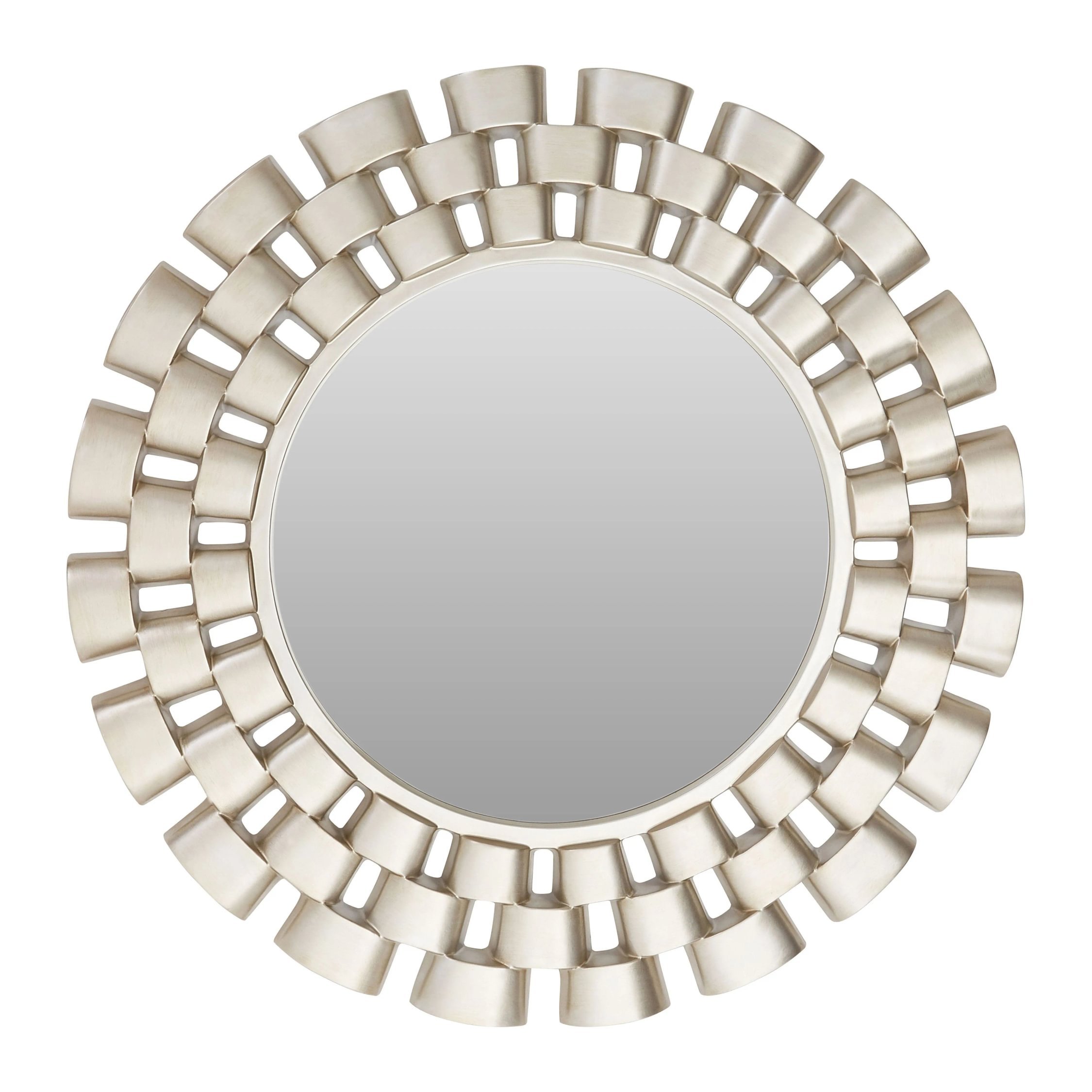 Orsina Tia Champagne Chain Design Wall Mirror – Silver