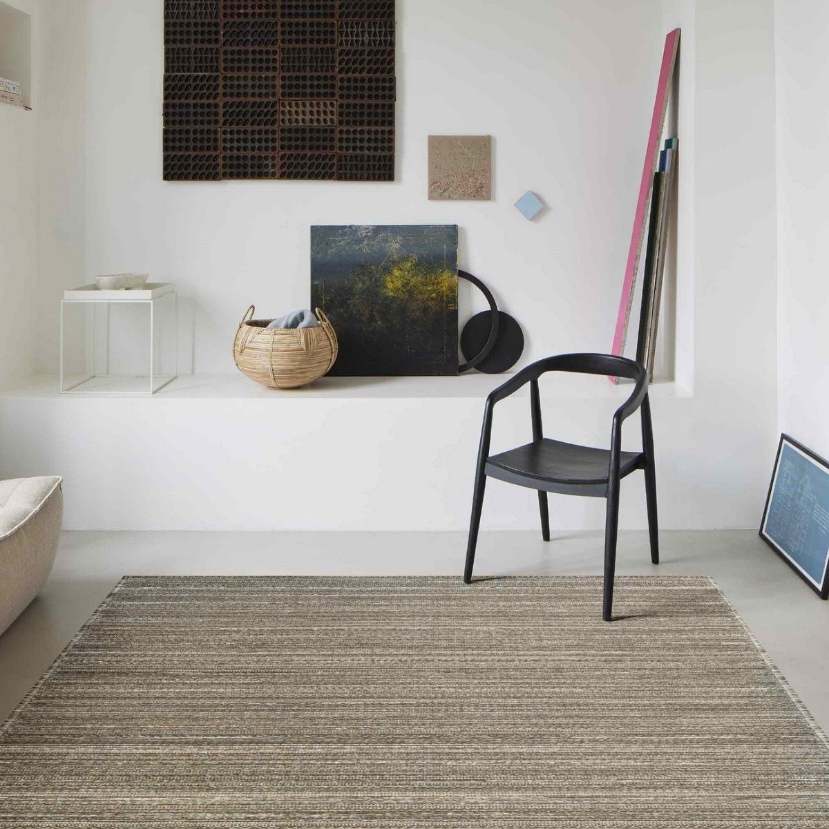 Mega Flooring Brown Modern Striped Rug - 140 x 200cm