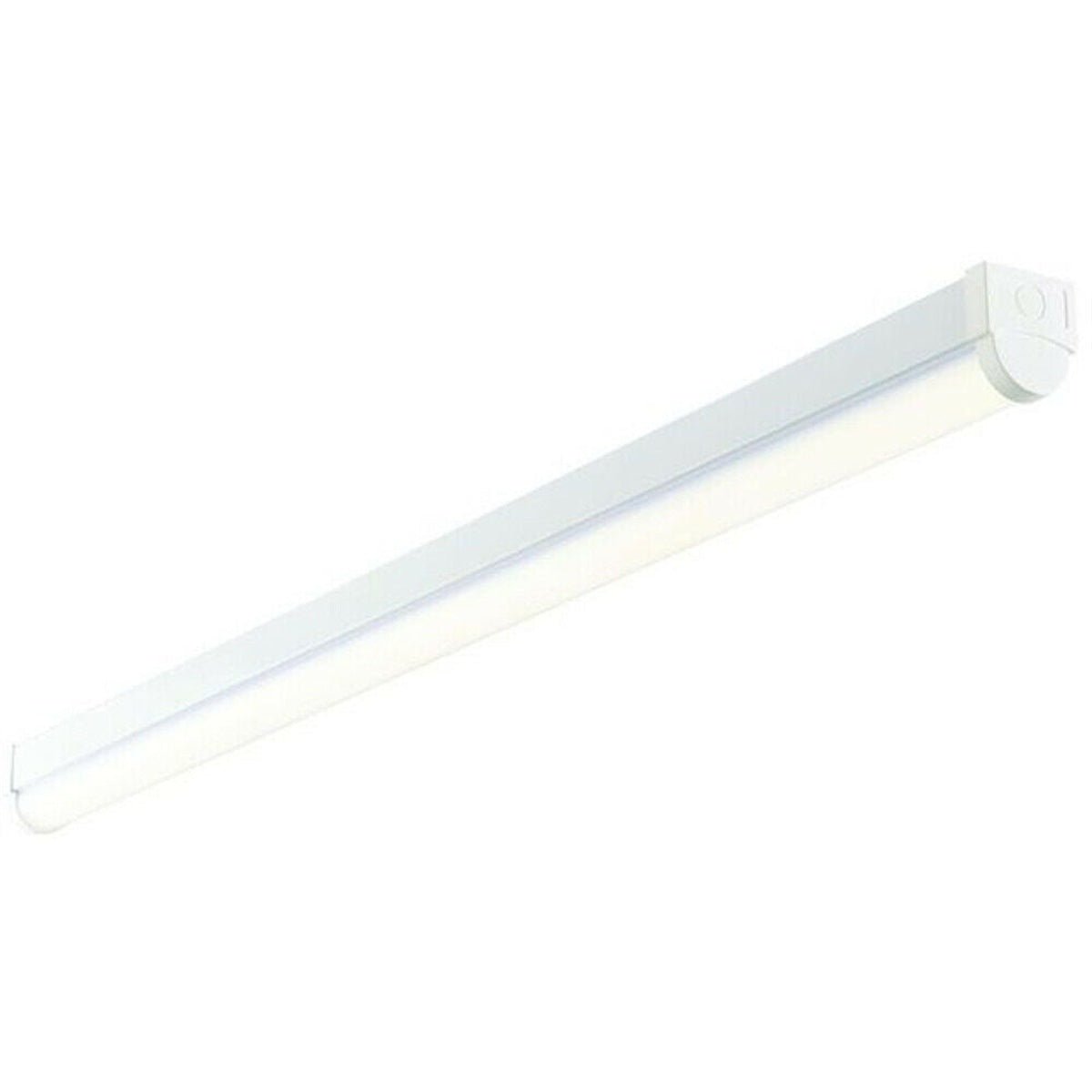 Loops Direct 120cm Long Steel LED Linear Ceiling Strip Light - White