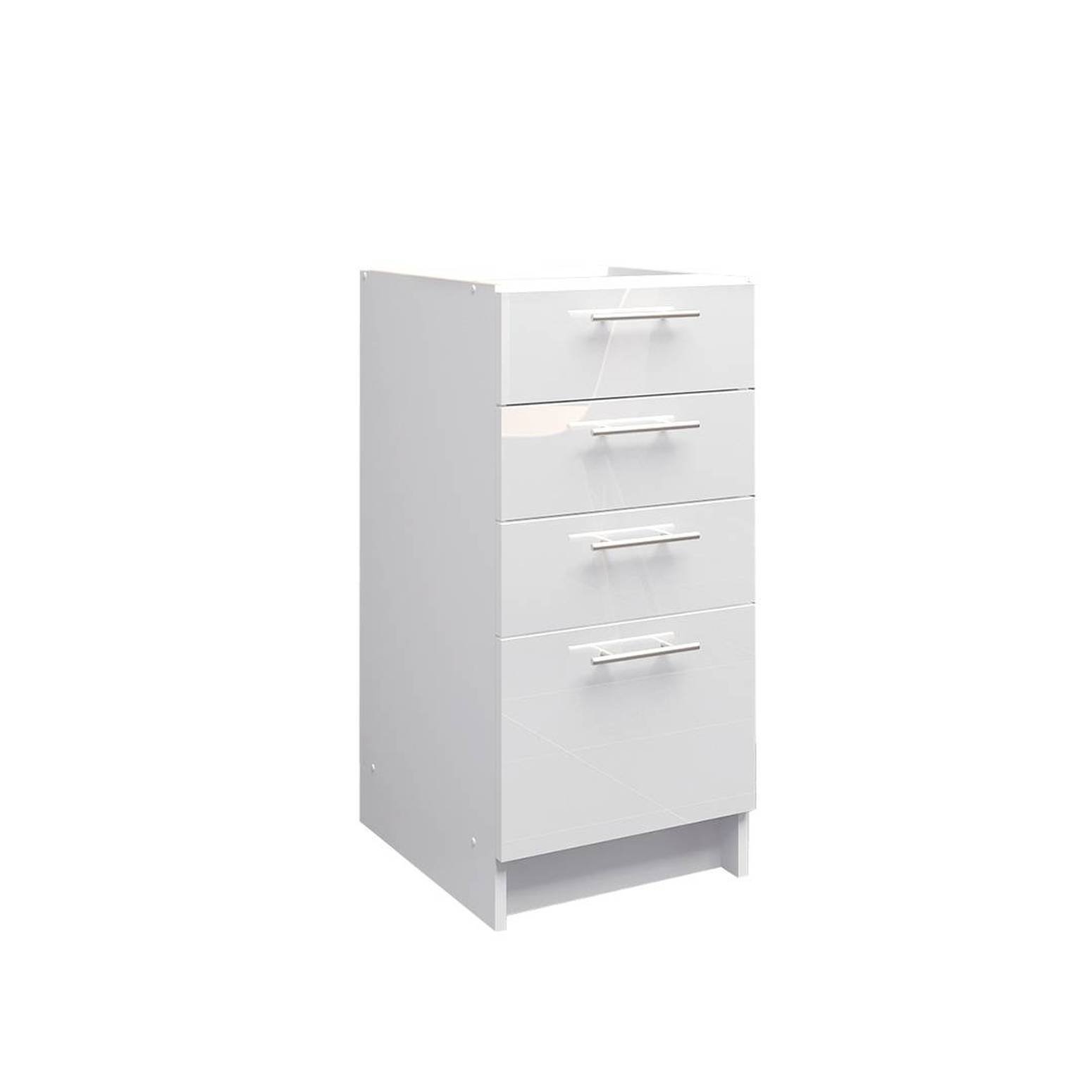 JD Greta 400mm Drawer Cabinet with Drawer Fronts - White Gloss