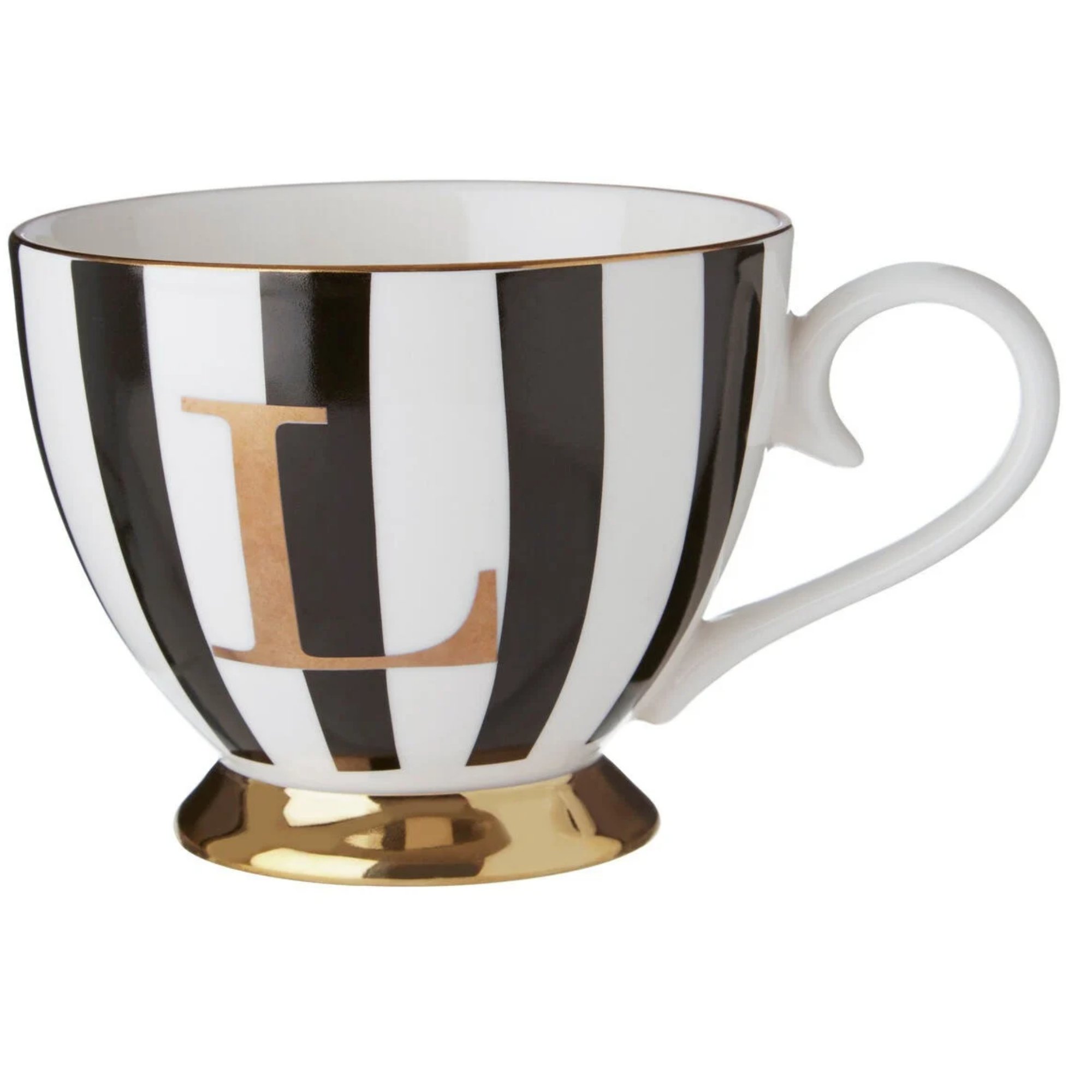 Orsina Duchess L Monogram Mug – Black and White
