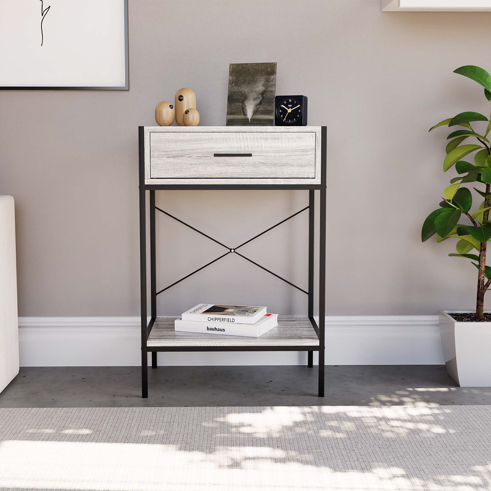 Vida Designs Brooklyn 1 Drawer Console Table - Grey