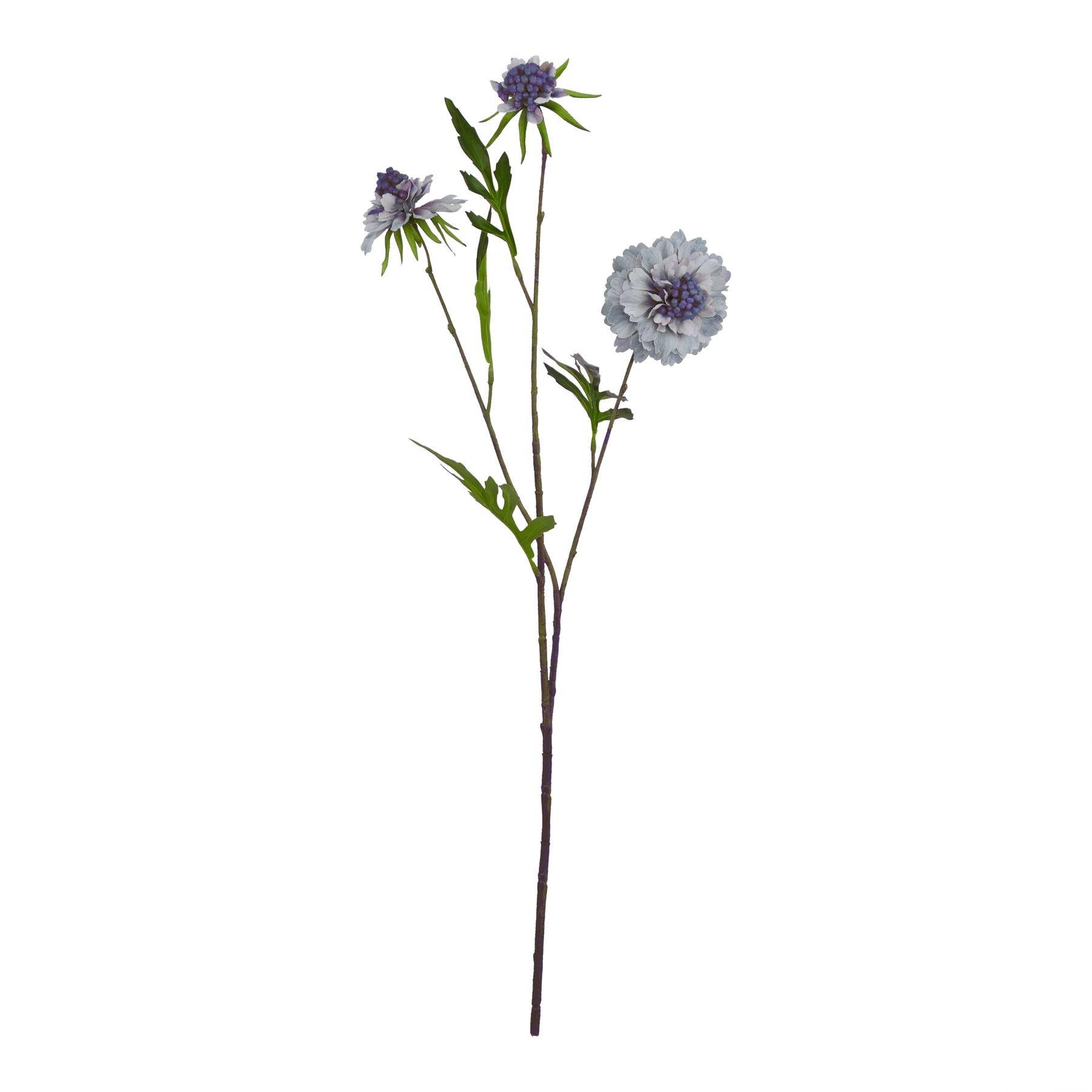 Hill Interiors The Natural Garden Scabious Stem Artificial Plant - Blue