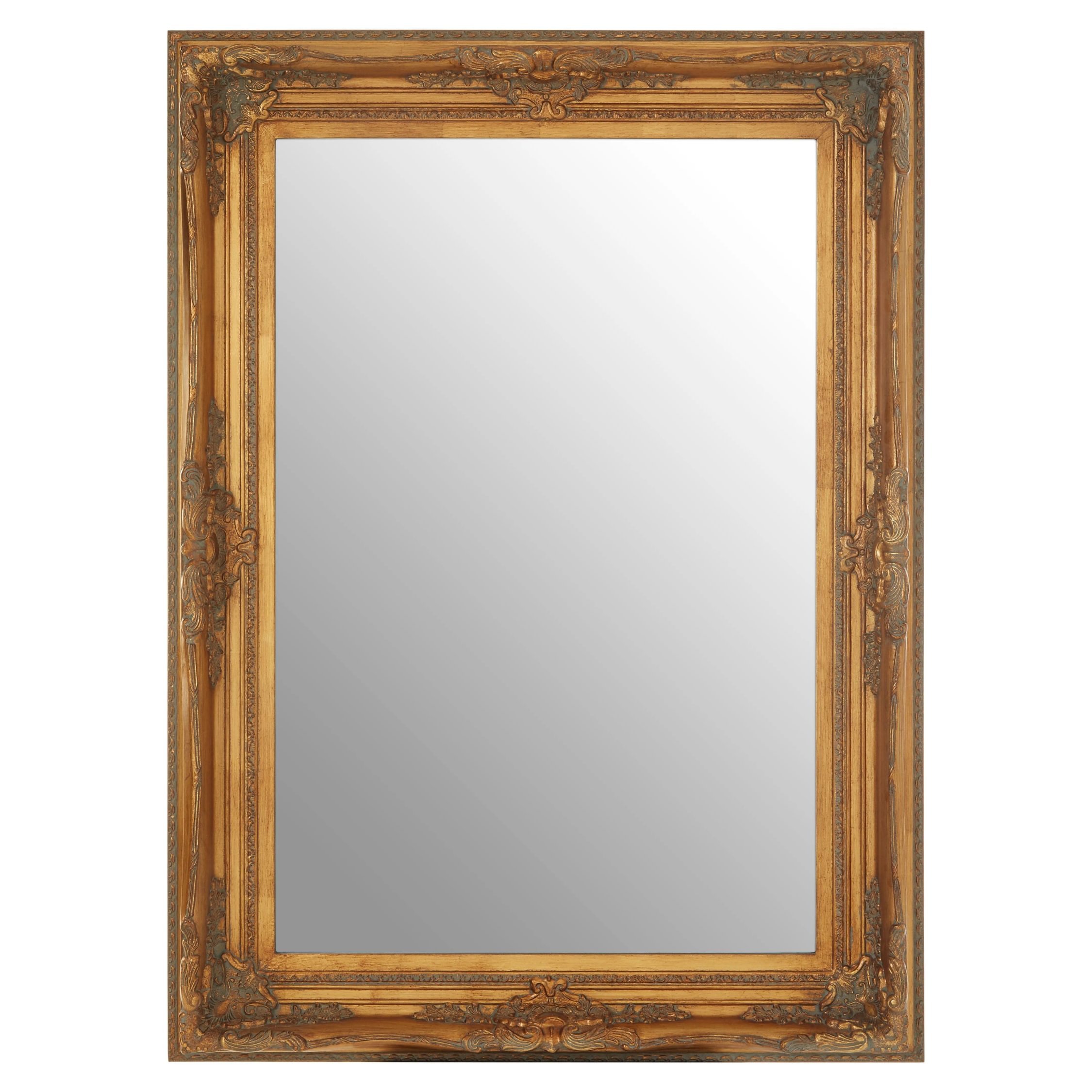 Orsina Brussels Baroque Rectangular Antique Wall Mirror – Gold