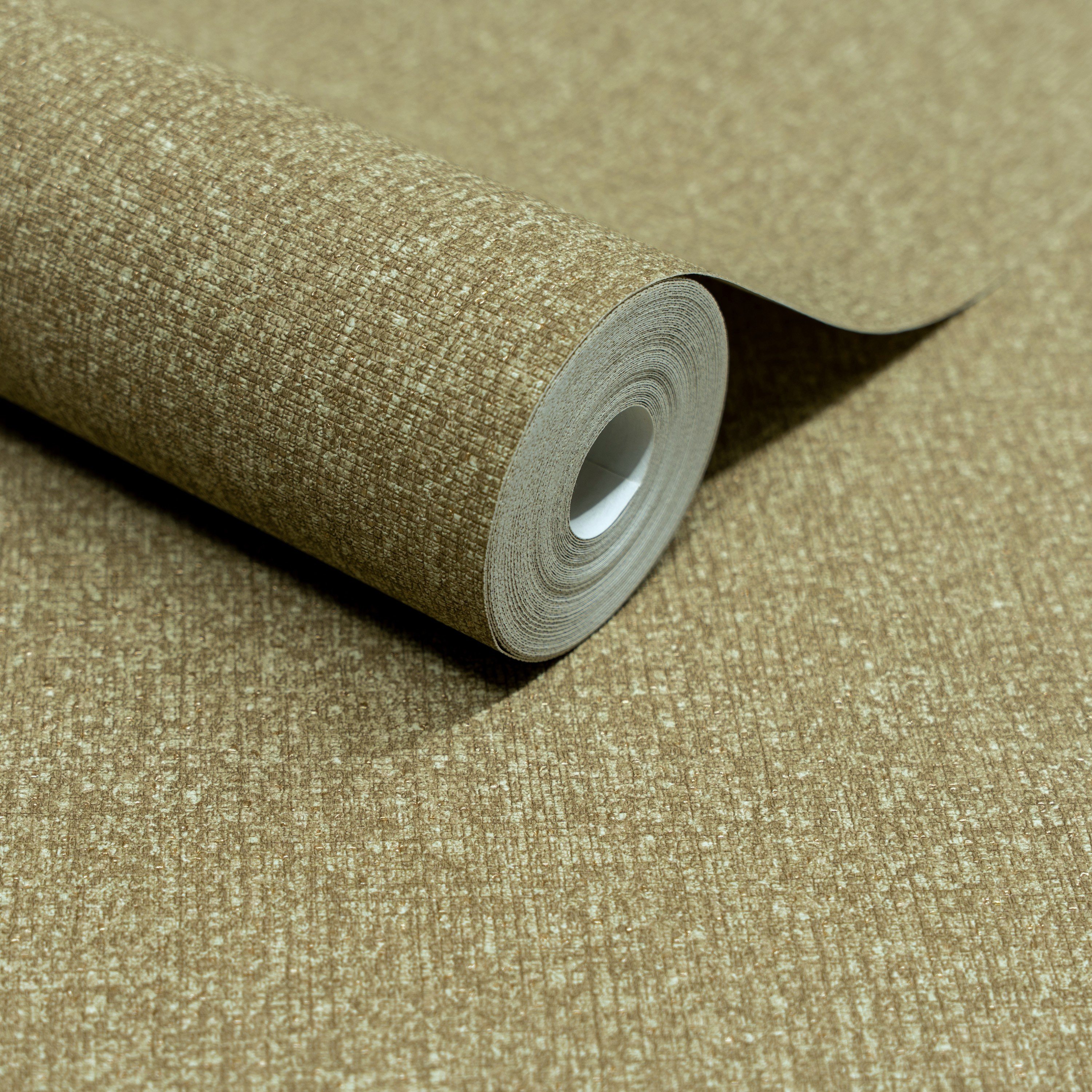 Grandeco Boutique Monroy Semi Plain Embossed Wallpaper - Olive Green