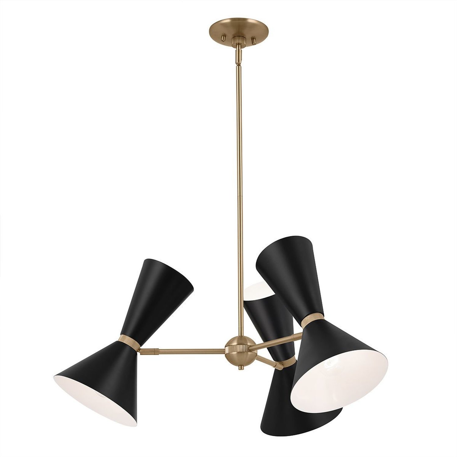Elstead Kichler 6 Arm Pendant Light - Black