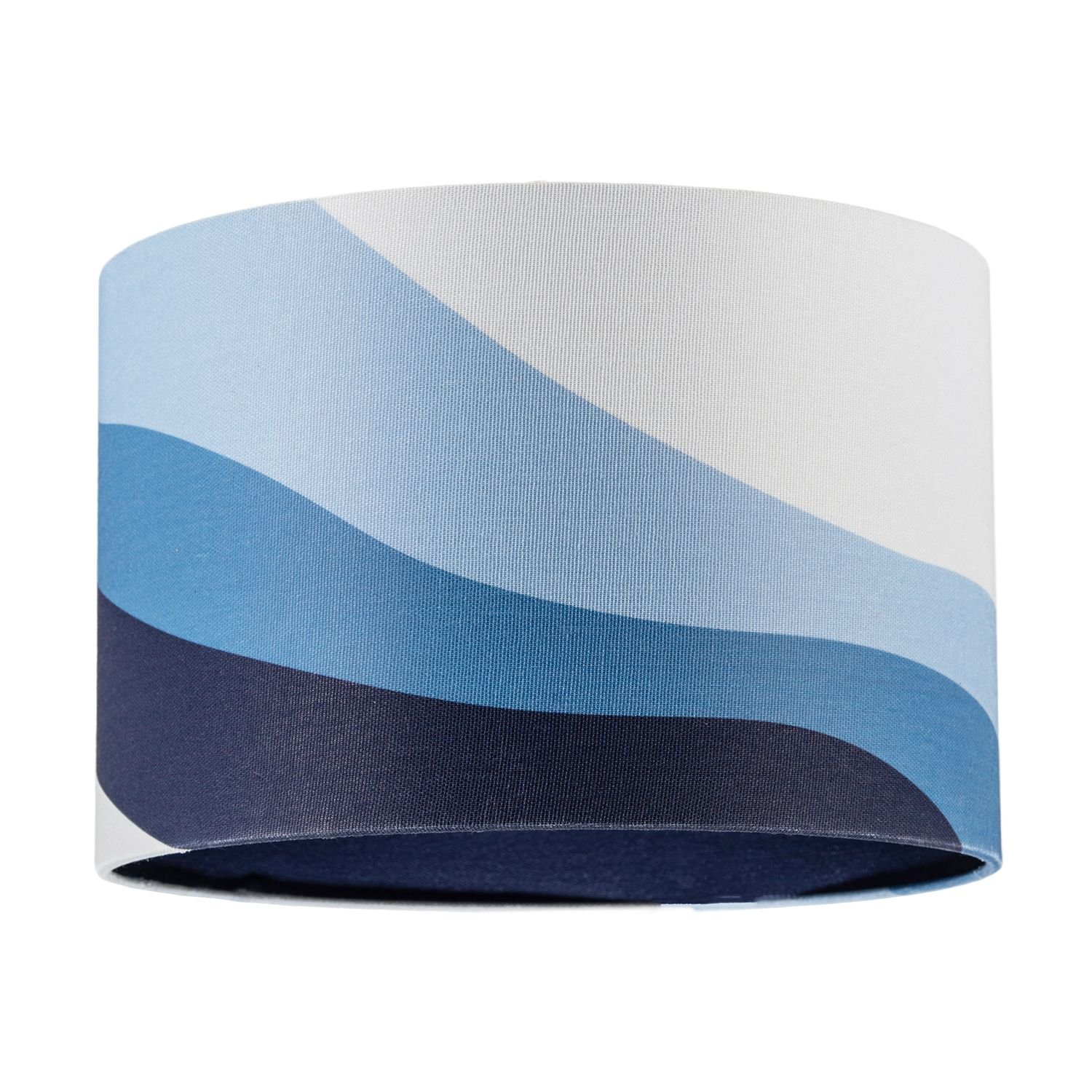 Happy Homewares Midnight Blue Linen Fabric with Inner Lampshade - 30cm