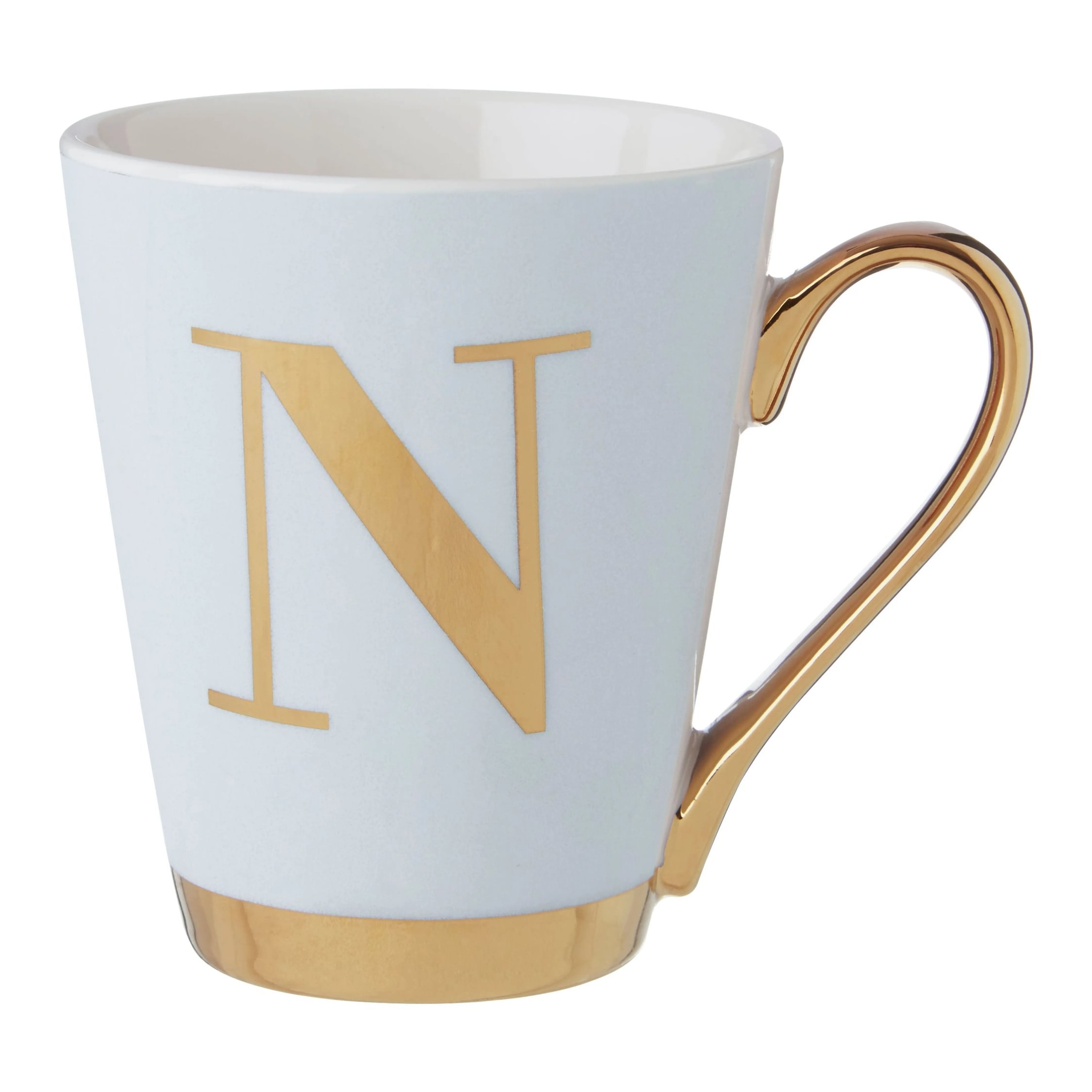 Orsina Mimo Frosted Deco N Monogram Mug – White