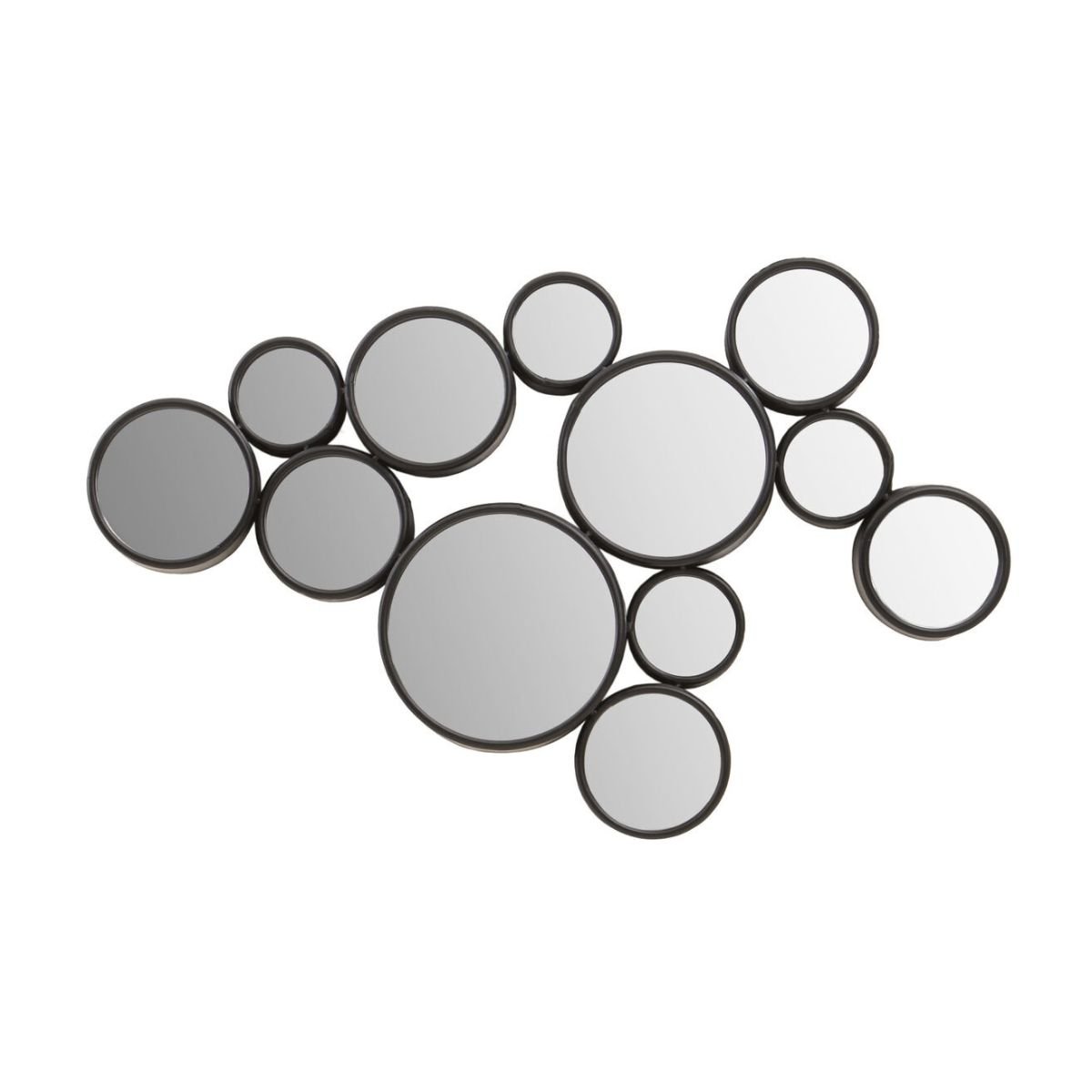 Orsina Persephone Multi Circles Wall Mirror - Black