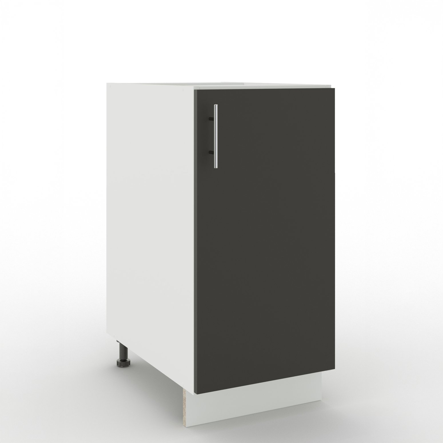 JD Greta 400mm Adjustable Leg Base Cabinet with 1 Door - Dark Grey Matt