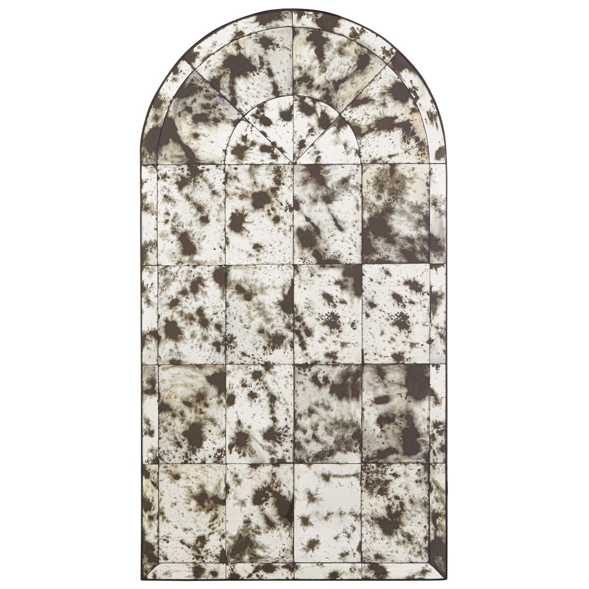 Orsina Riza Frame Antique Finish Full Length Arch Wall Mirror – Black
