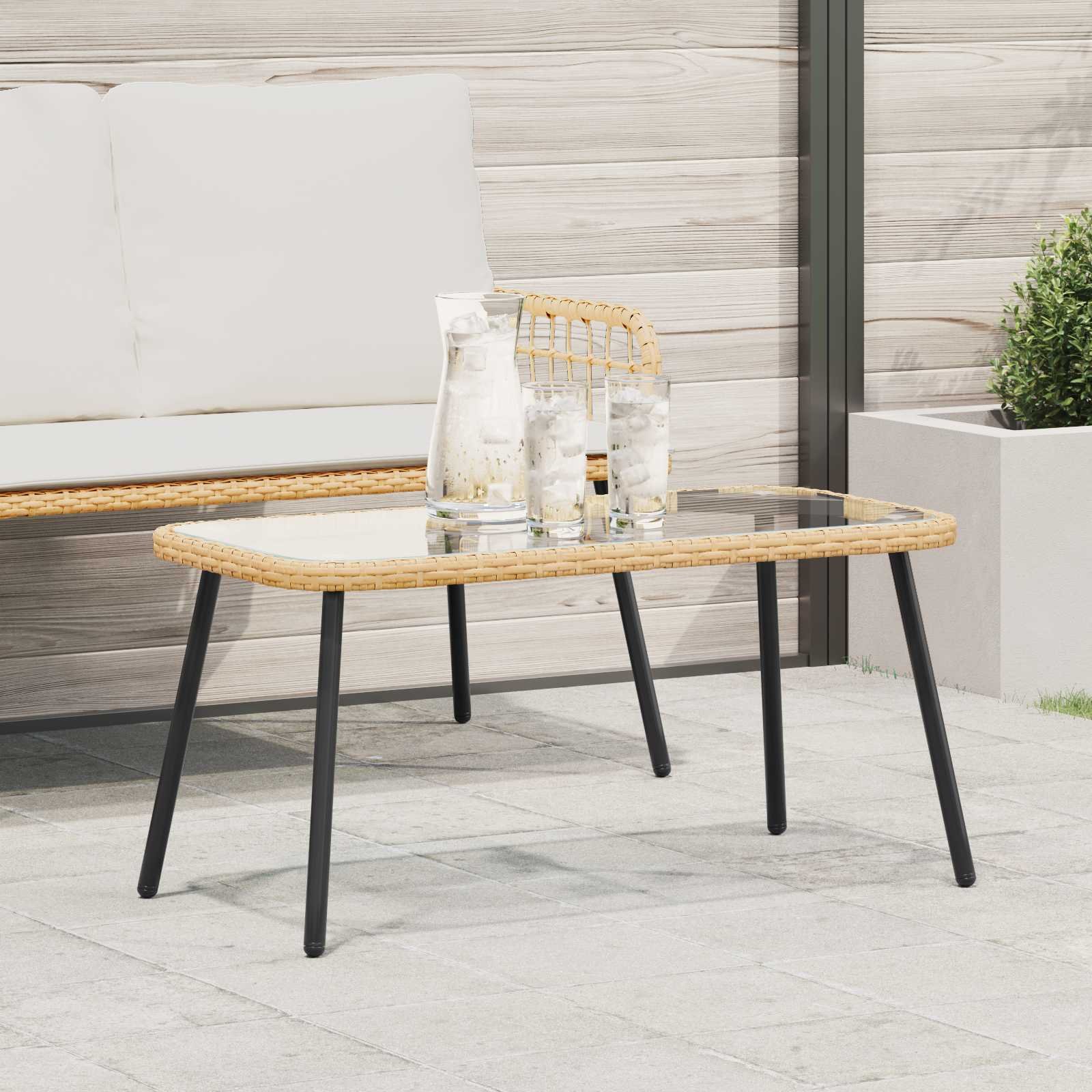 Walplus Coffee Table - Black and Brown - 90 x 45 x 43 cm