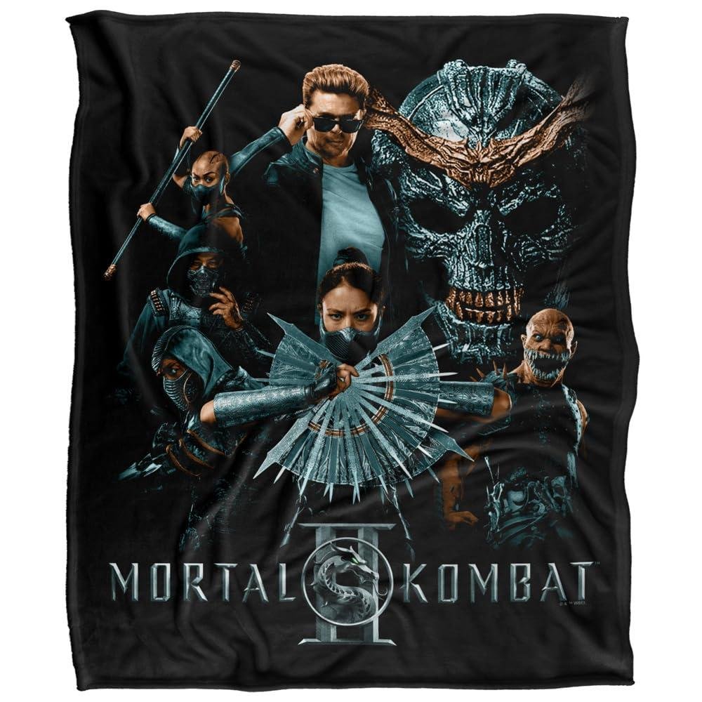 Mortal Kombat 2 Duotone Fighters Soft Touch Blanket - 152cm x 127cm