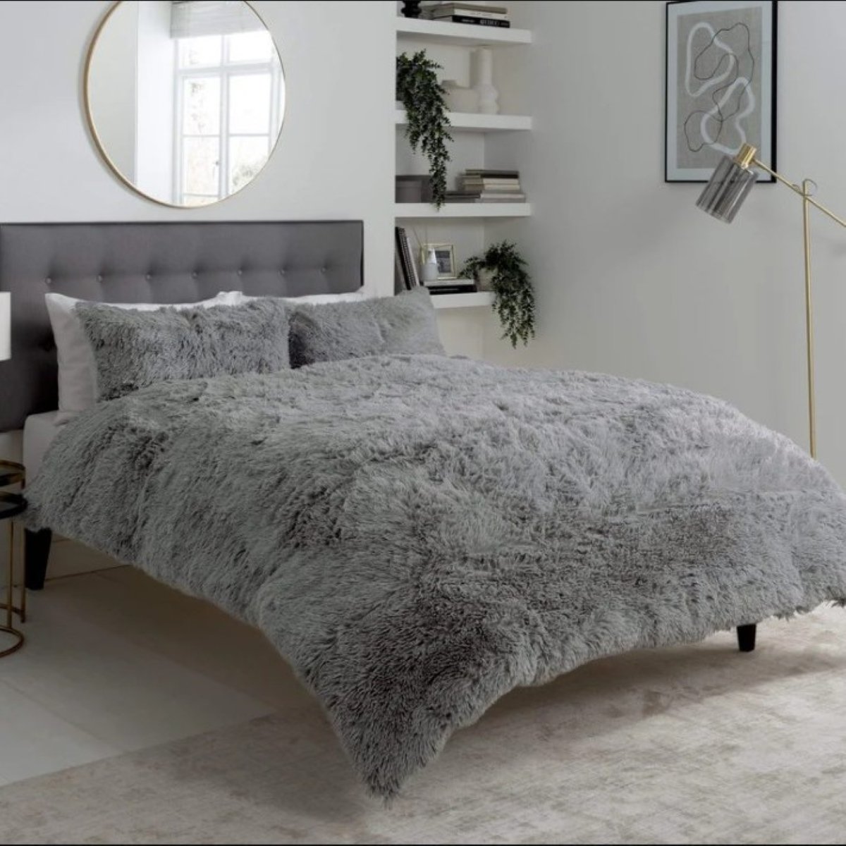 New Edge Blinds Snuggle & Cuddle Duvet Set in Silver - Double