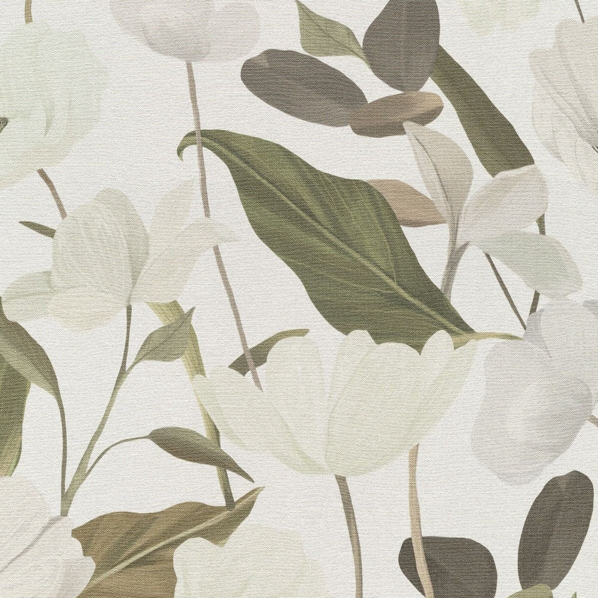 Erismann Fairy Blossom Floral Vinyl Wallpaper - Green