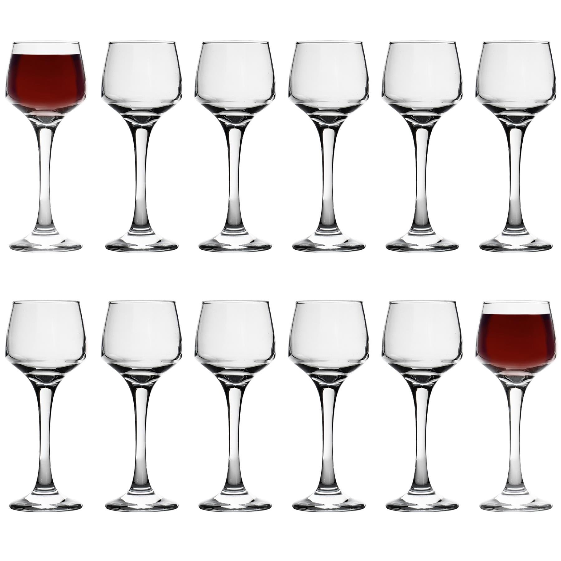 LAV Lal Sherry Glasses - Clear - Pack of 12