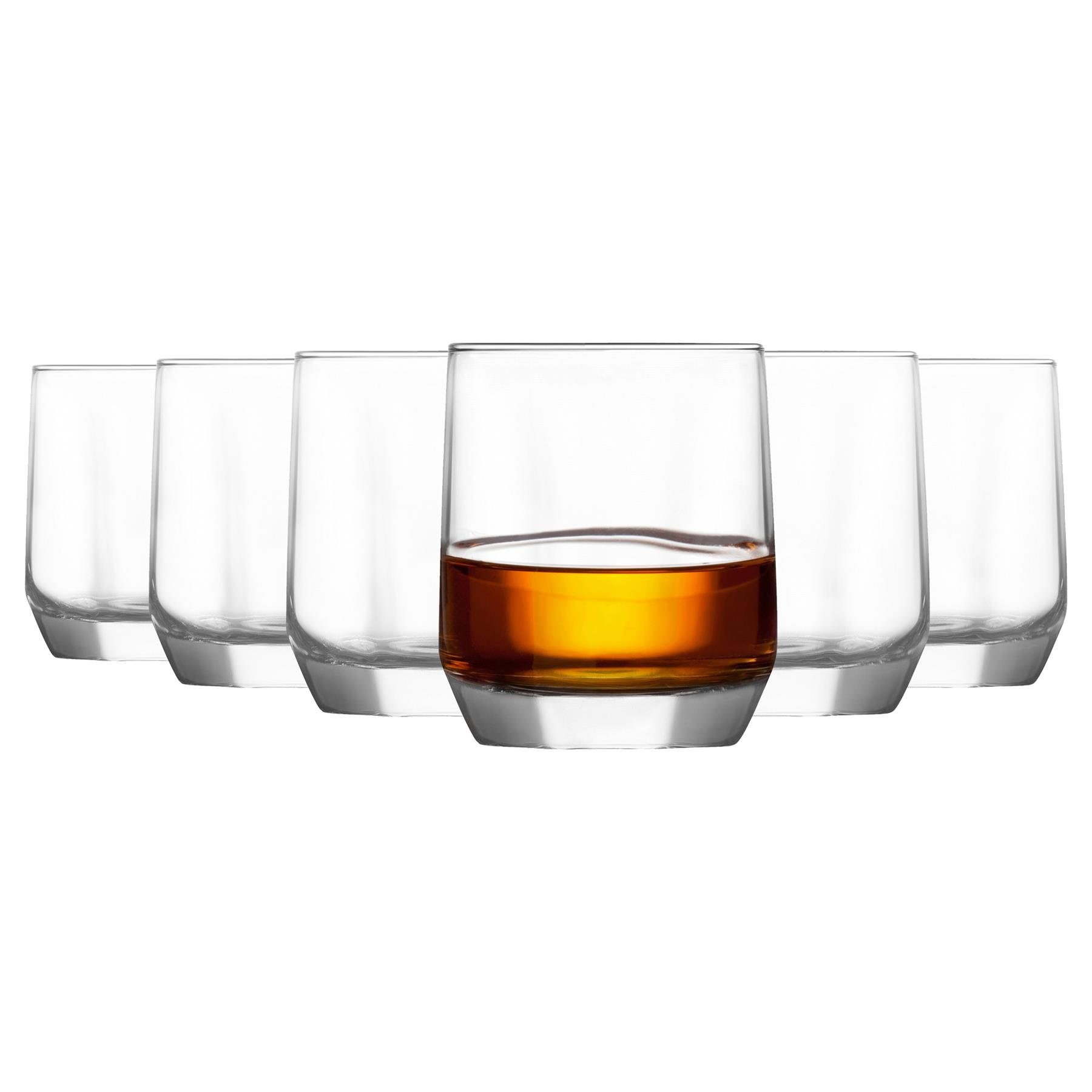 LAV Diamond Whisky Glasses - 215ml - Clear - Pack of 12