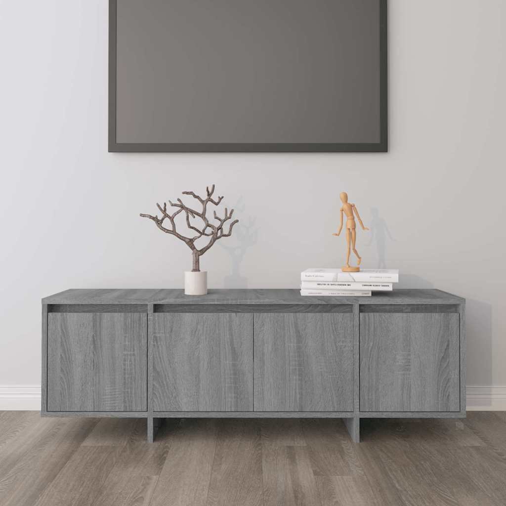 Walplus Engineered Wood TV Cabinet - Grey and Oak - 120 x 30 x 40.5 cm