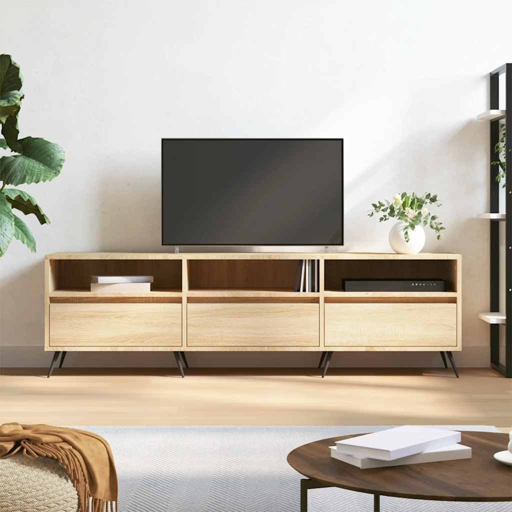 Walplus Engineered Wood TV Stand - Light Oak - 150 x 30 x 44.5 cm