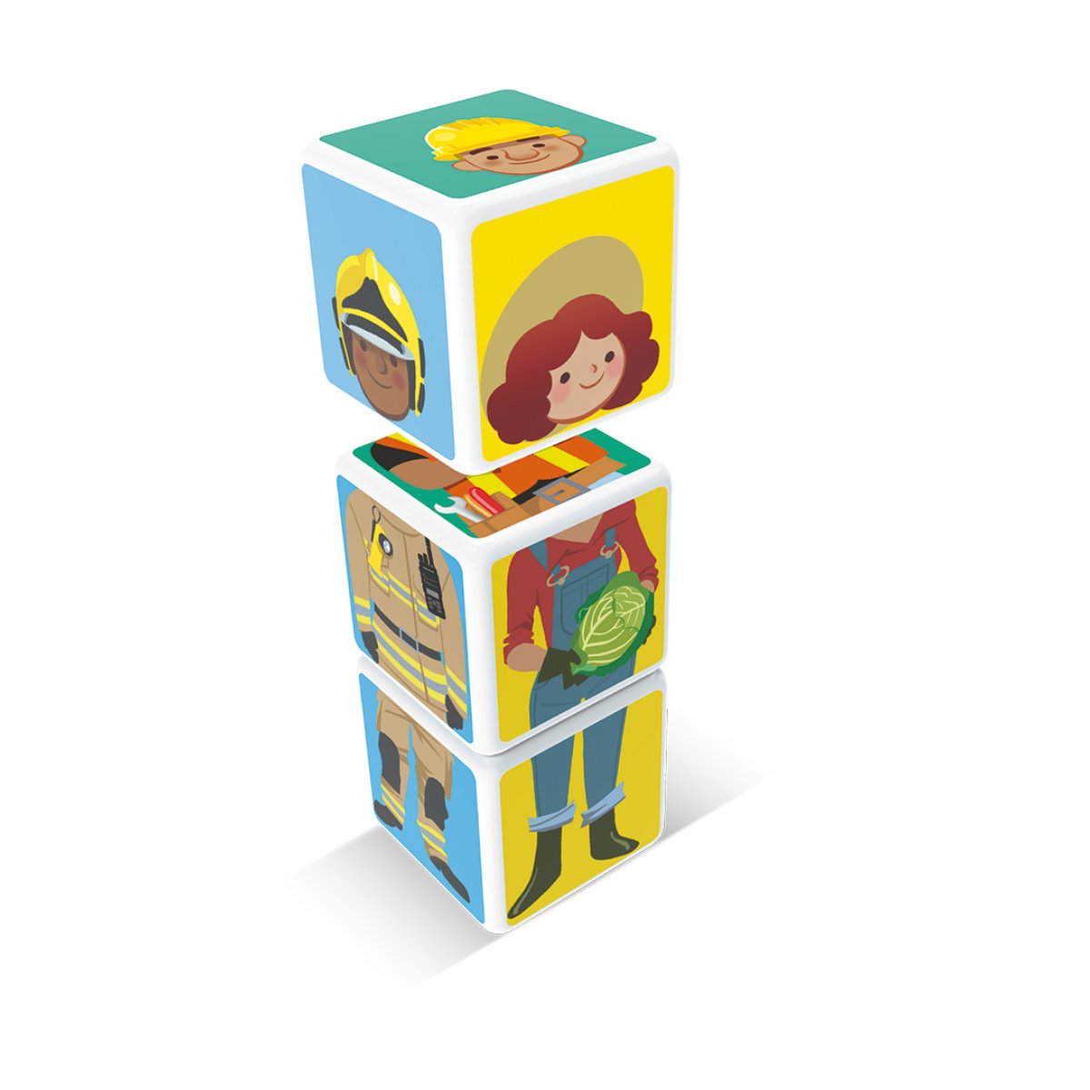 Geomag Magicube Mix & Match Jobs 3 Cubes Set Toddler Toy