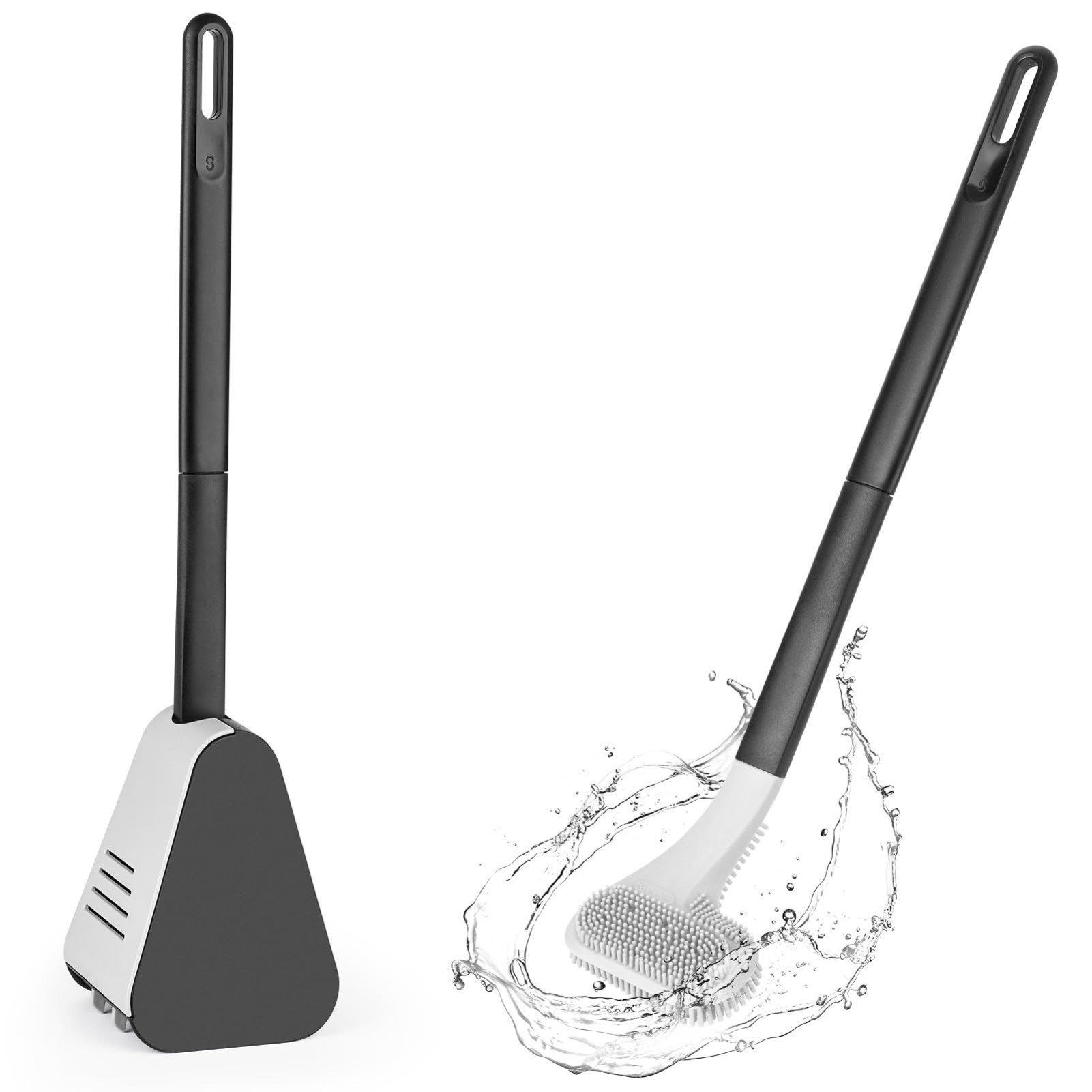 deAO Golf Style Head Toilet Brush- Black