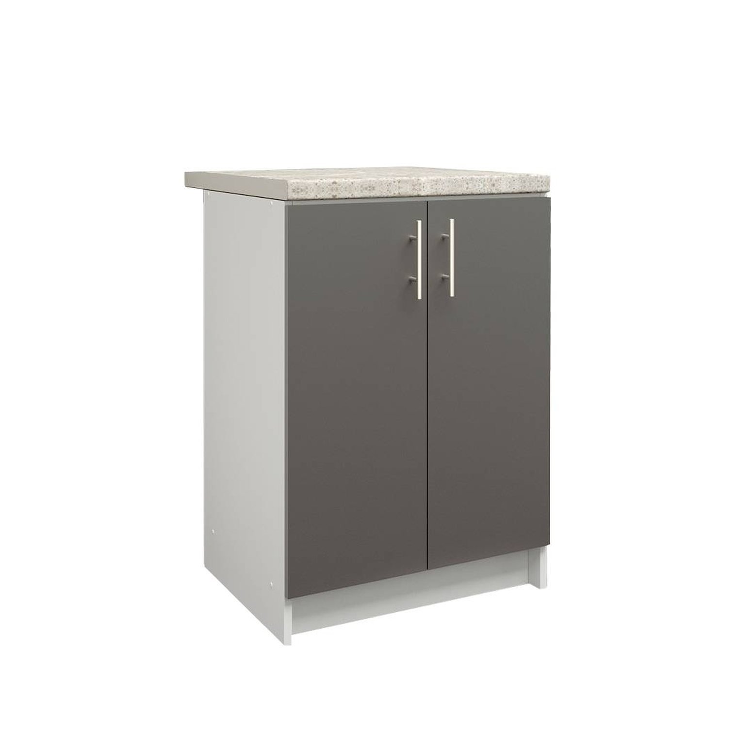 JD Greta 600mm Base Cabinet with 2 Doors & Worktop - Dark Grey Matt