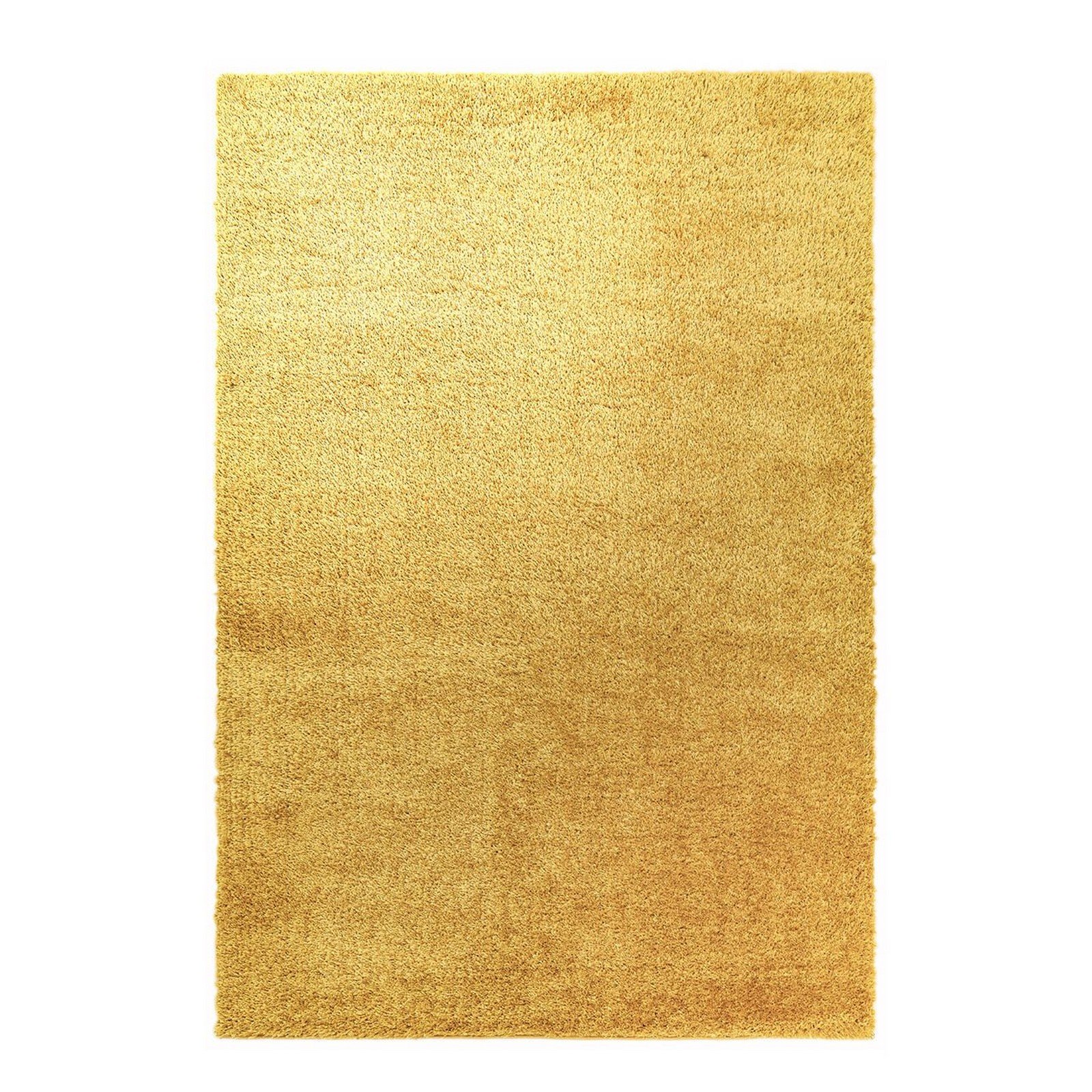Mega Flooring Gold Shaggy Plain Rug - 160 x 230cm
