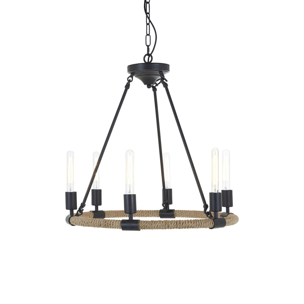 Orsina Hampstead 6 Bulb Chandelier - Black