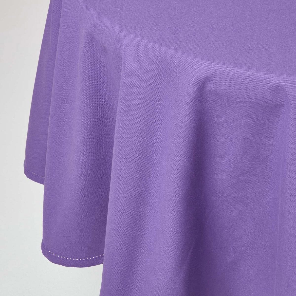 Homescapes Cotton Round Tablecloth - 178 cm - Purple