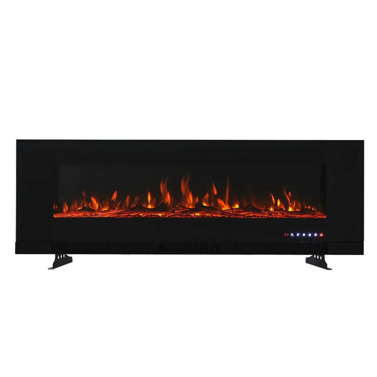 Living and Home 72 Inch Wall Mounted Electric Fireplace with Remote - Black