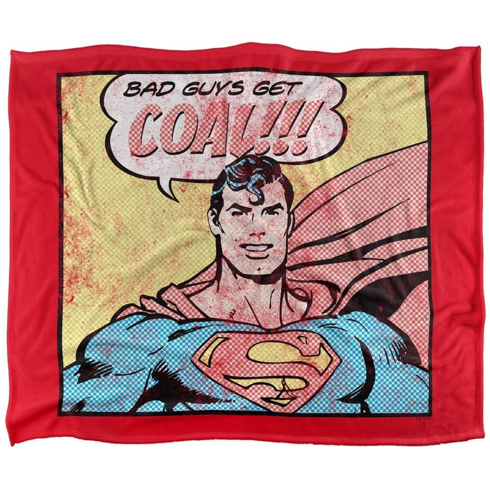 Superman Bad Guys Get Coal Vintage Blanket - 147cm x 91cm