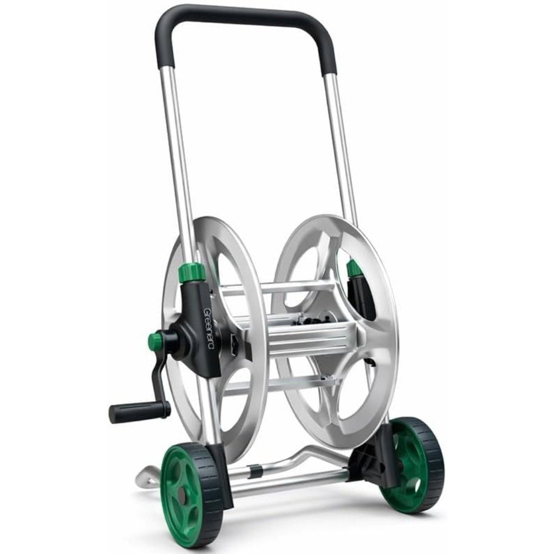 Greenera Premium Metal Hose Reel Cart for 1/2 Inch Hoses