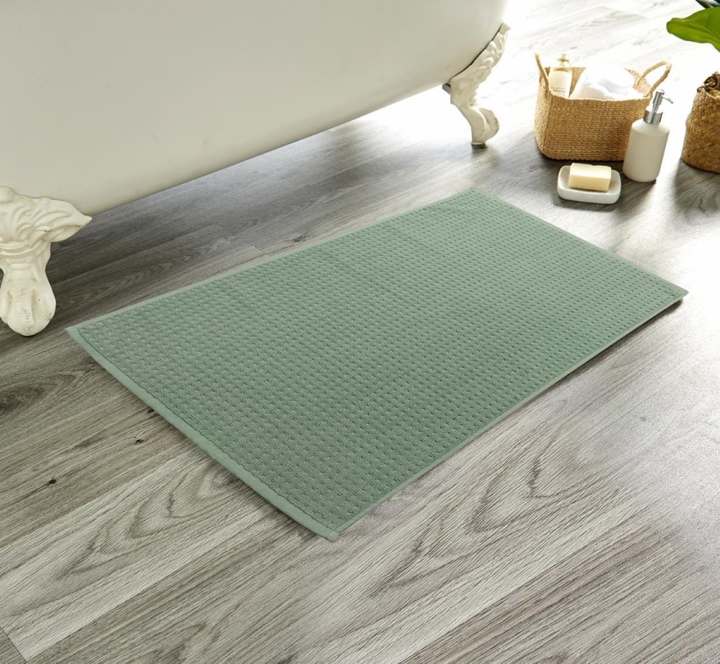 New Edge Blinds Luxe Deep Cotton Pile Bath Mat - 80cm x 50cm - Duckegg