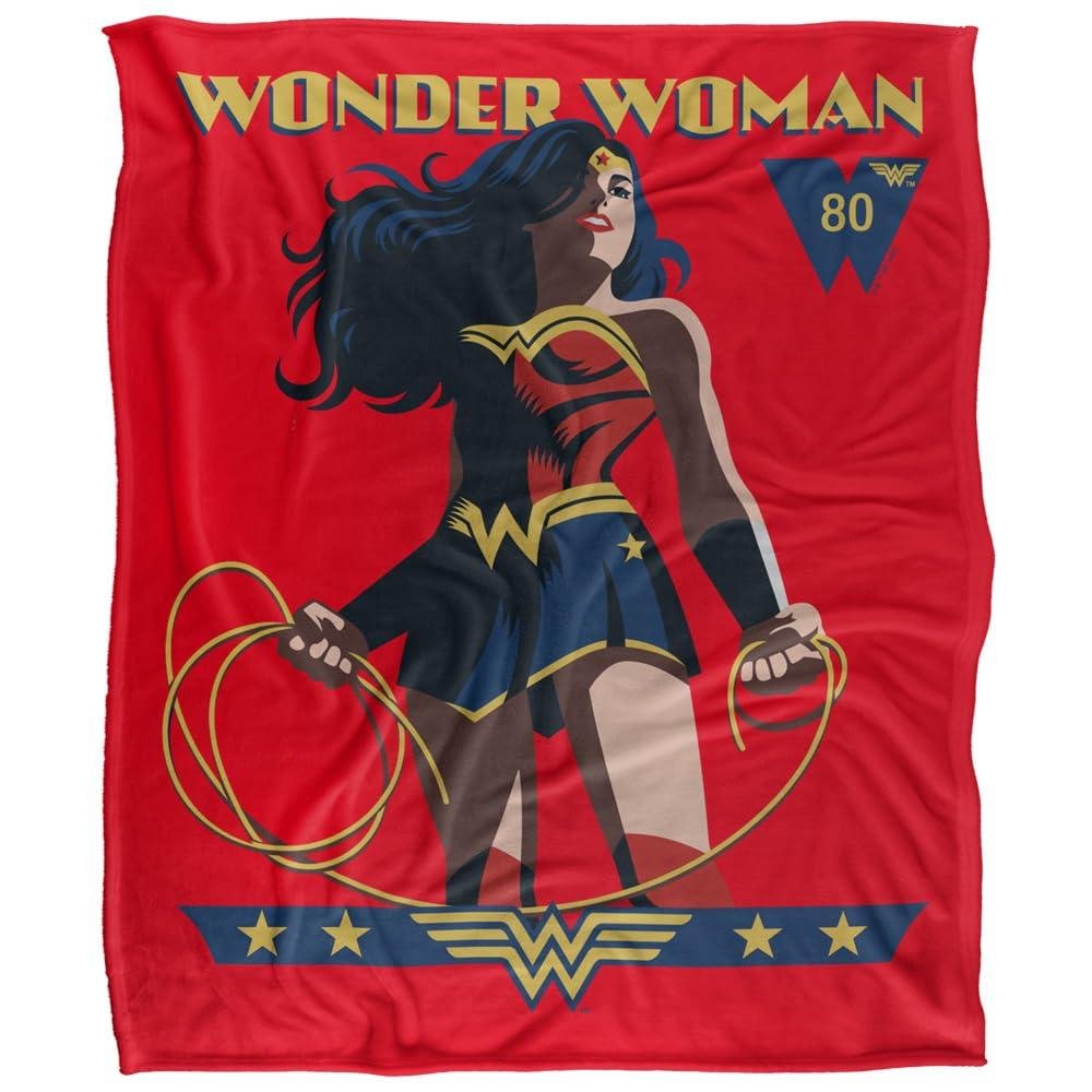Wonder Woman 80th Stance Blanket - 152cm x 127cm