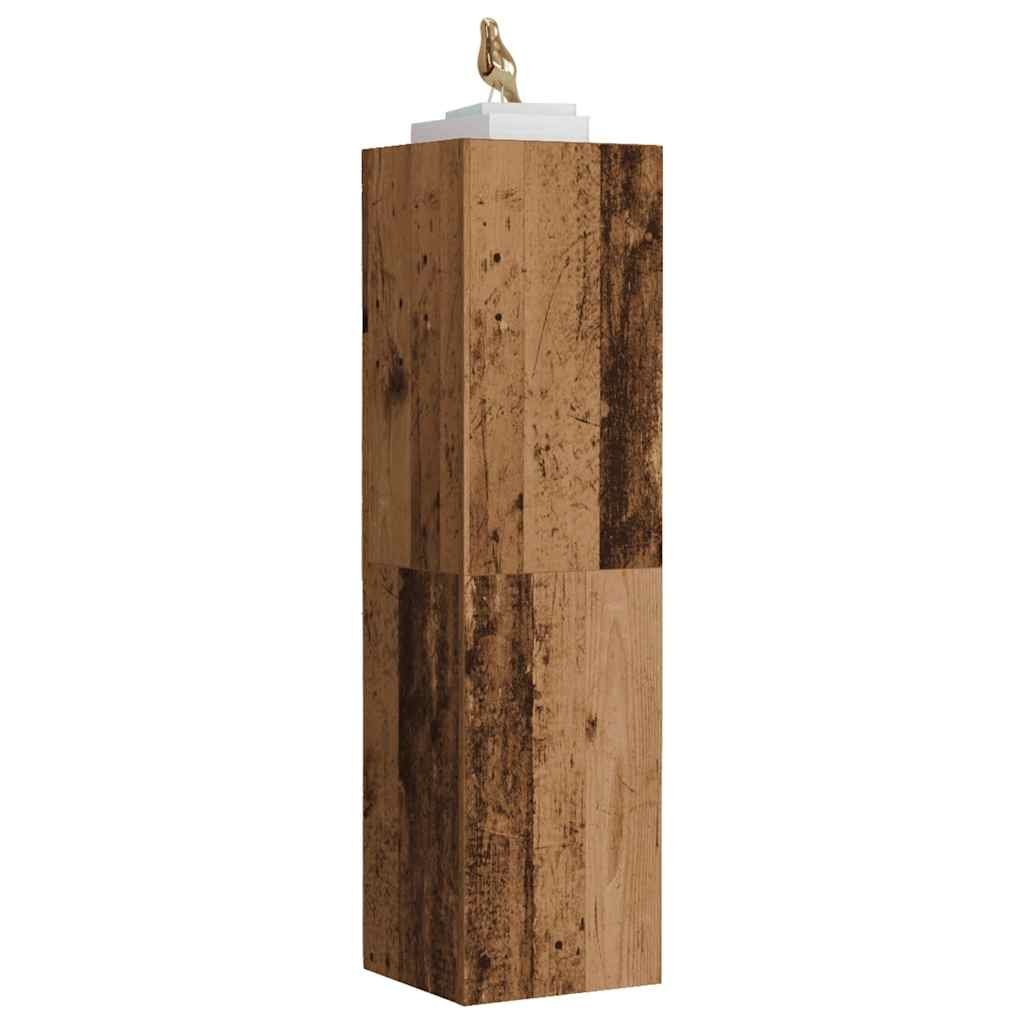 Walplus Engineered Wood Wall Mounted TV Cabinet - Old wood - 30.5 x 30 x 110 cm