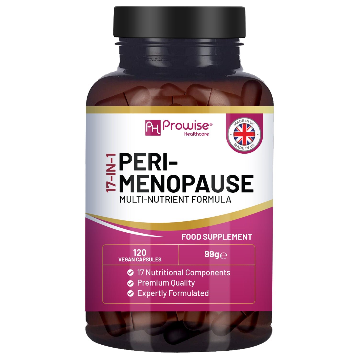Prowise Vegan 17-in-1 Perimenopause Supplements for Women  - 120 Capsules