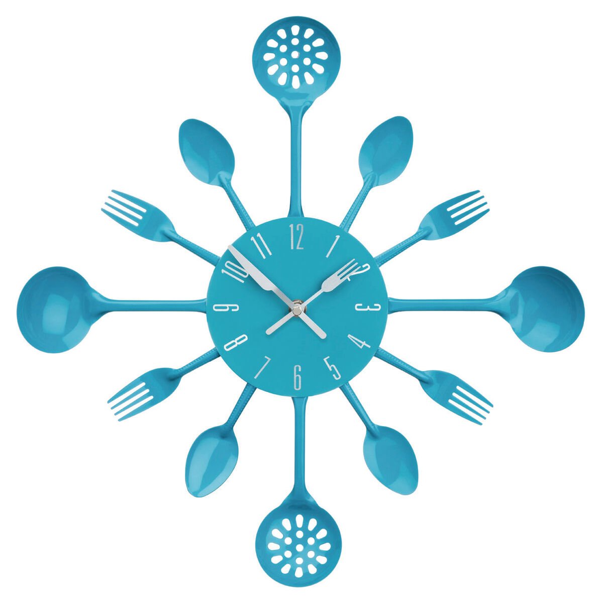 Orsina Romero 33cm Cutlery Metal Wall Clock - Blue