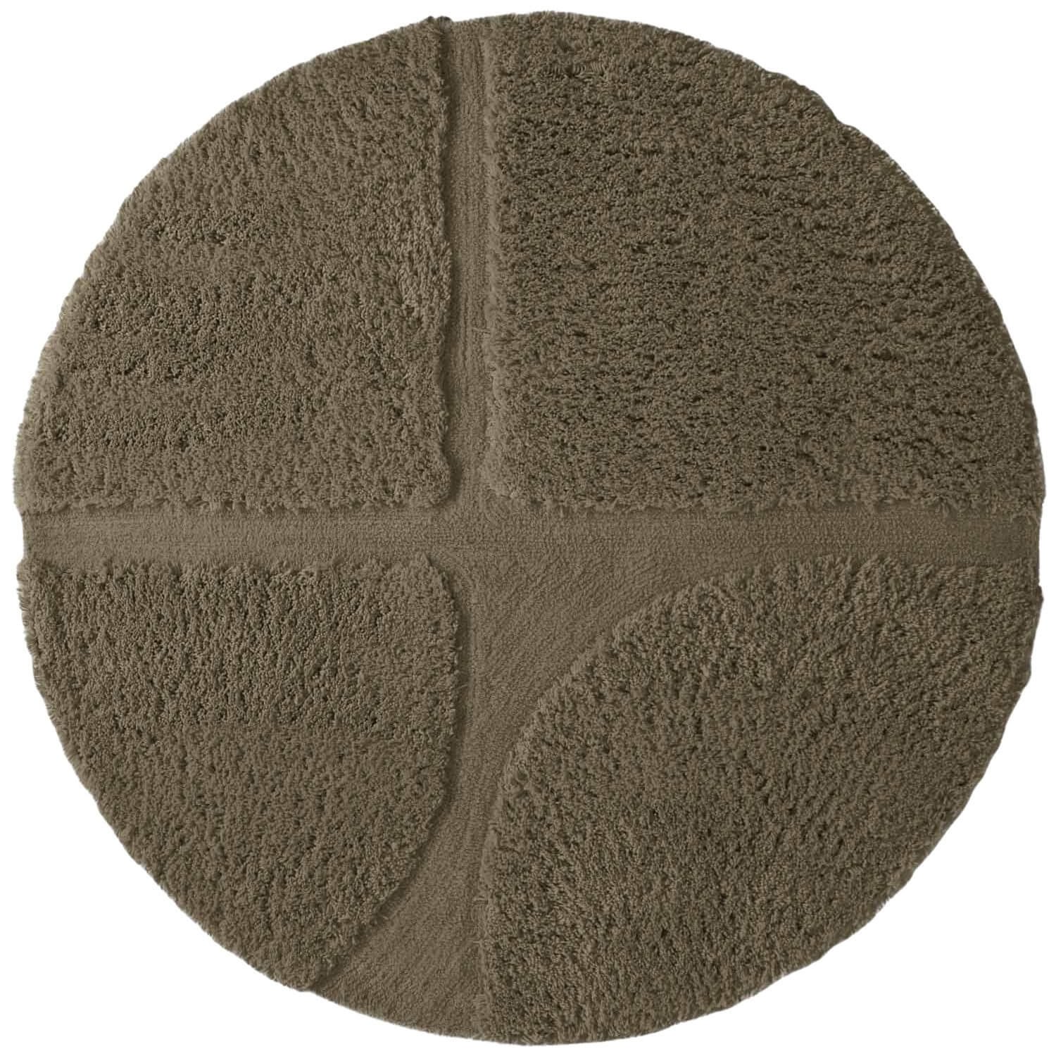 Ted Baker Green Lambeth Jasper Geometric Round Rug High Pile - 150cm